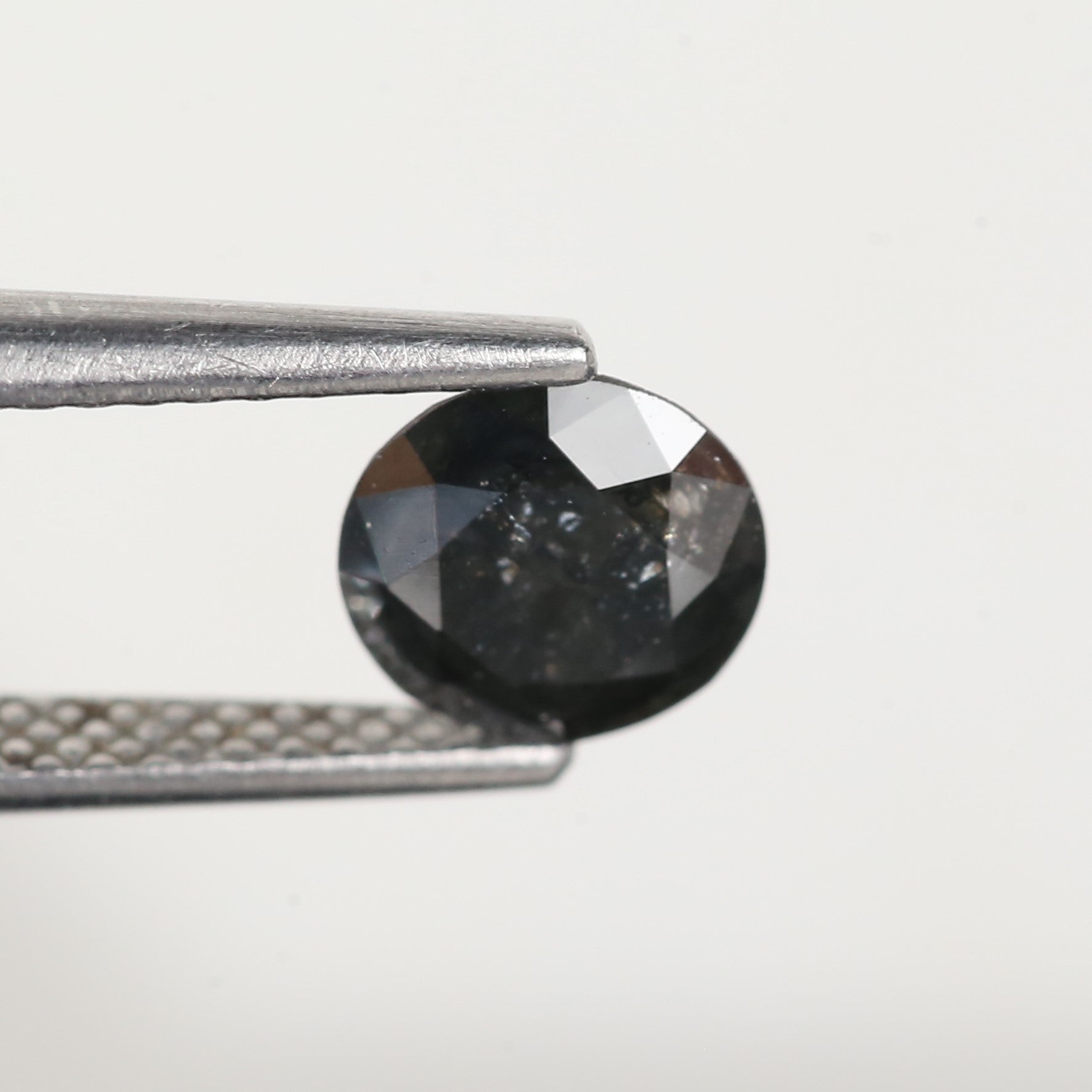 0.91 Carat Round Black Salt and Pepper Loose Diamond 6.3 MM