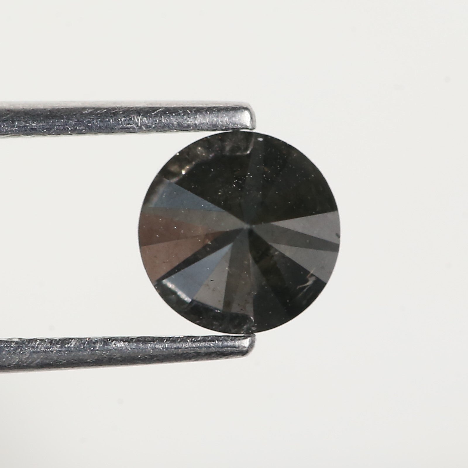 0.91 Carat Round Black Salt and Pepper Loose Diamond 6.3 MM
