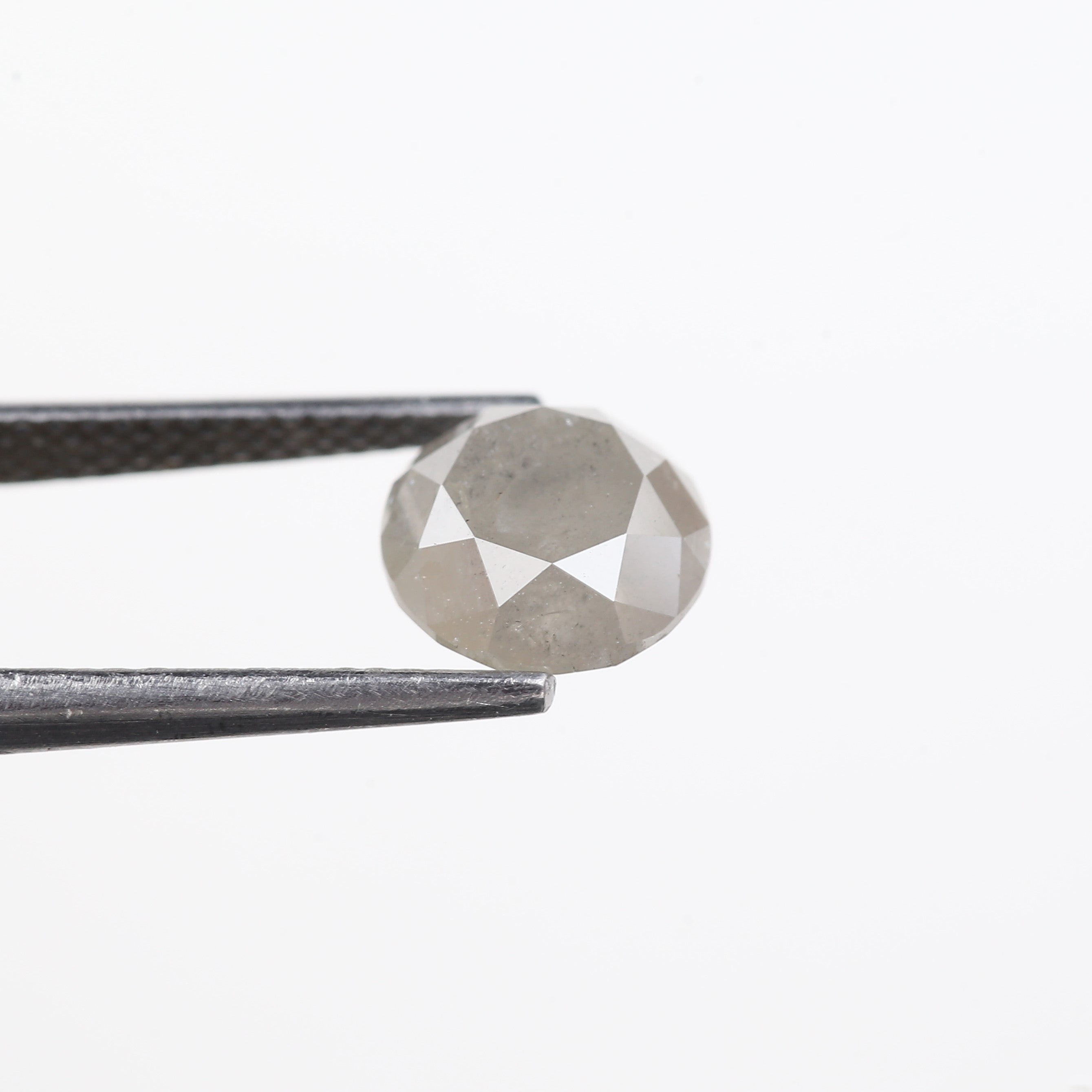 2.50 Carat Salt And Pepper Diamond Natural Grey Round Cut Loose 7.85 MM