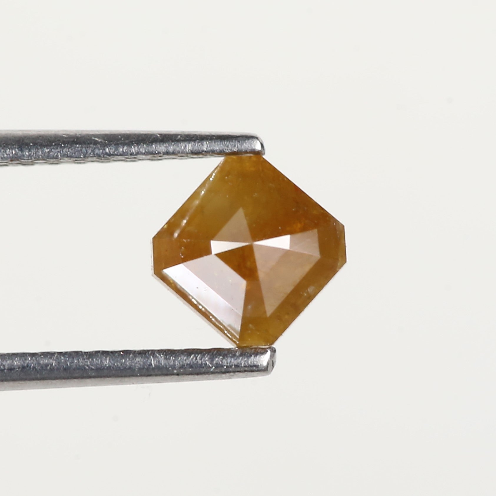 0.67 Carat Asscher Cut Yellow Salt and Pepper Diamond 5 MM