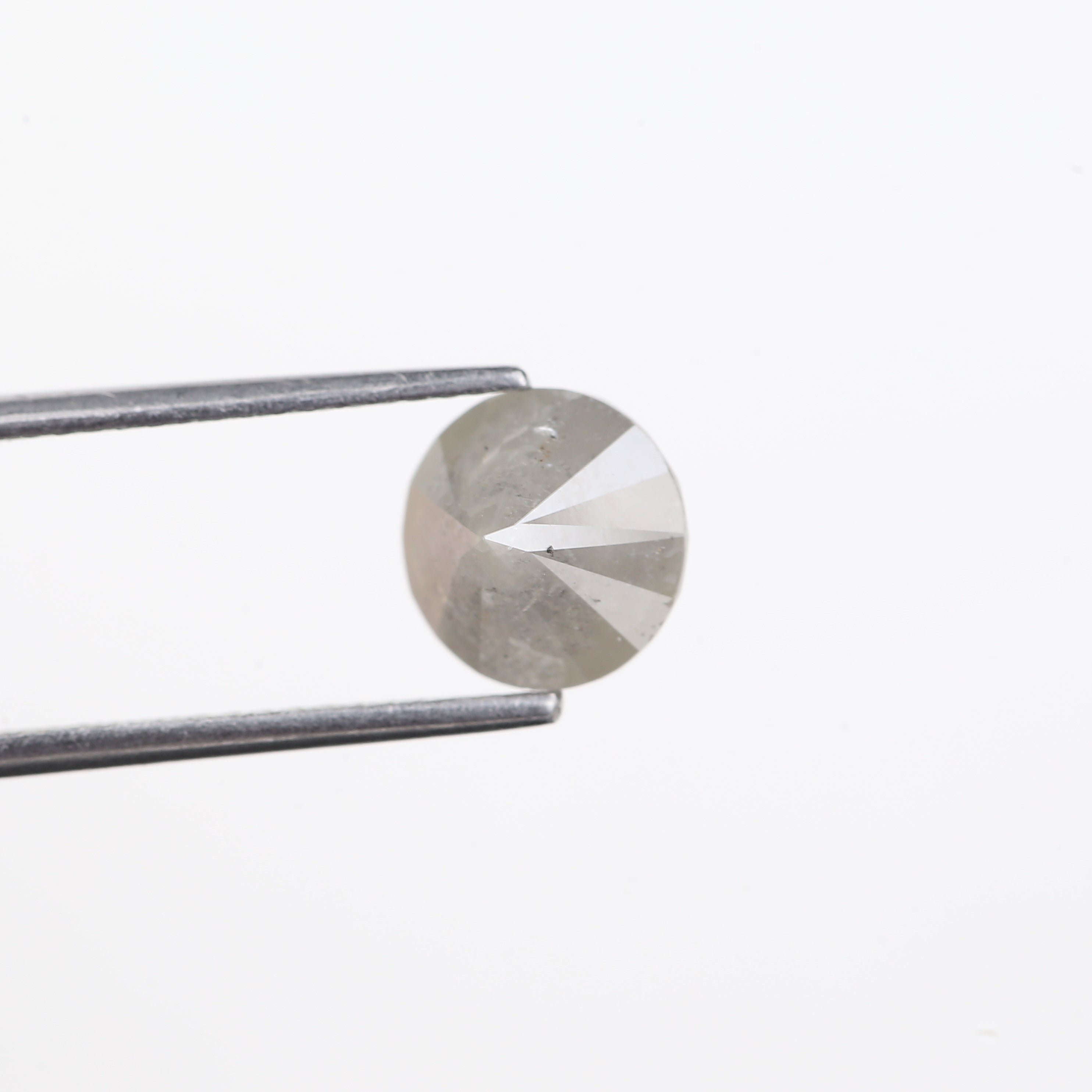 2.50 Carat Salt And Pepper Diamond Natural Grey Round Cut Loose 7.85 MM