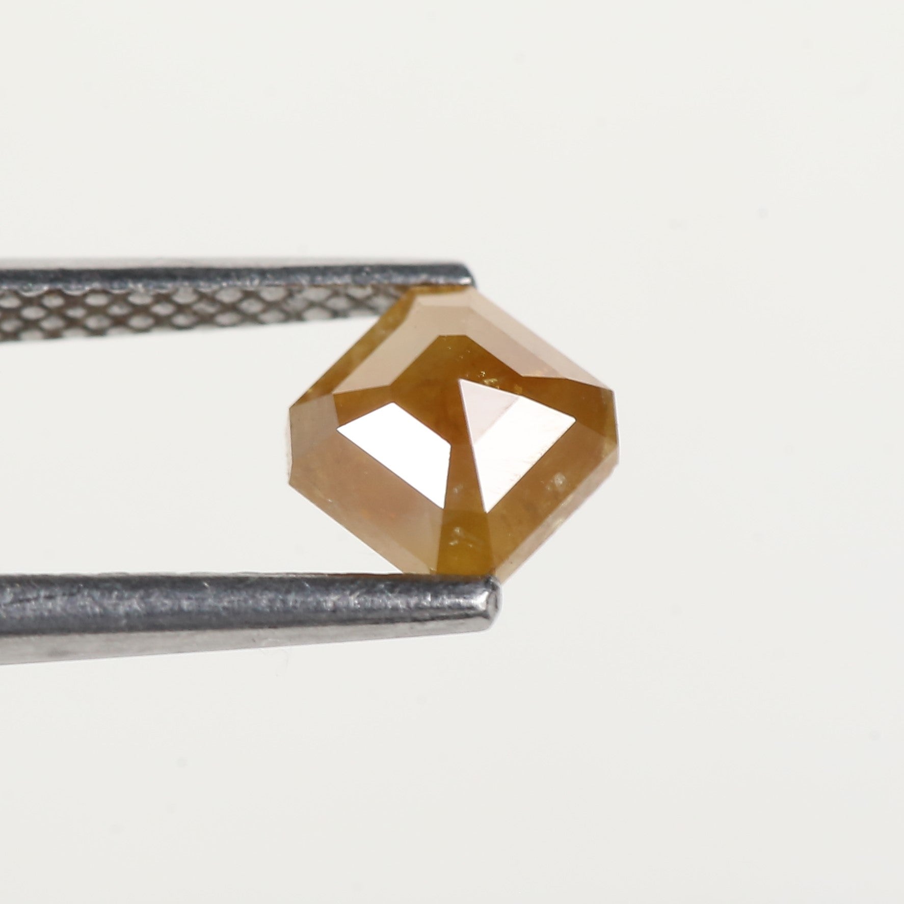 0.67 Carat Asscher Cut Yellow Salt and Pepper Diamond 5 MM