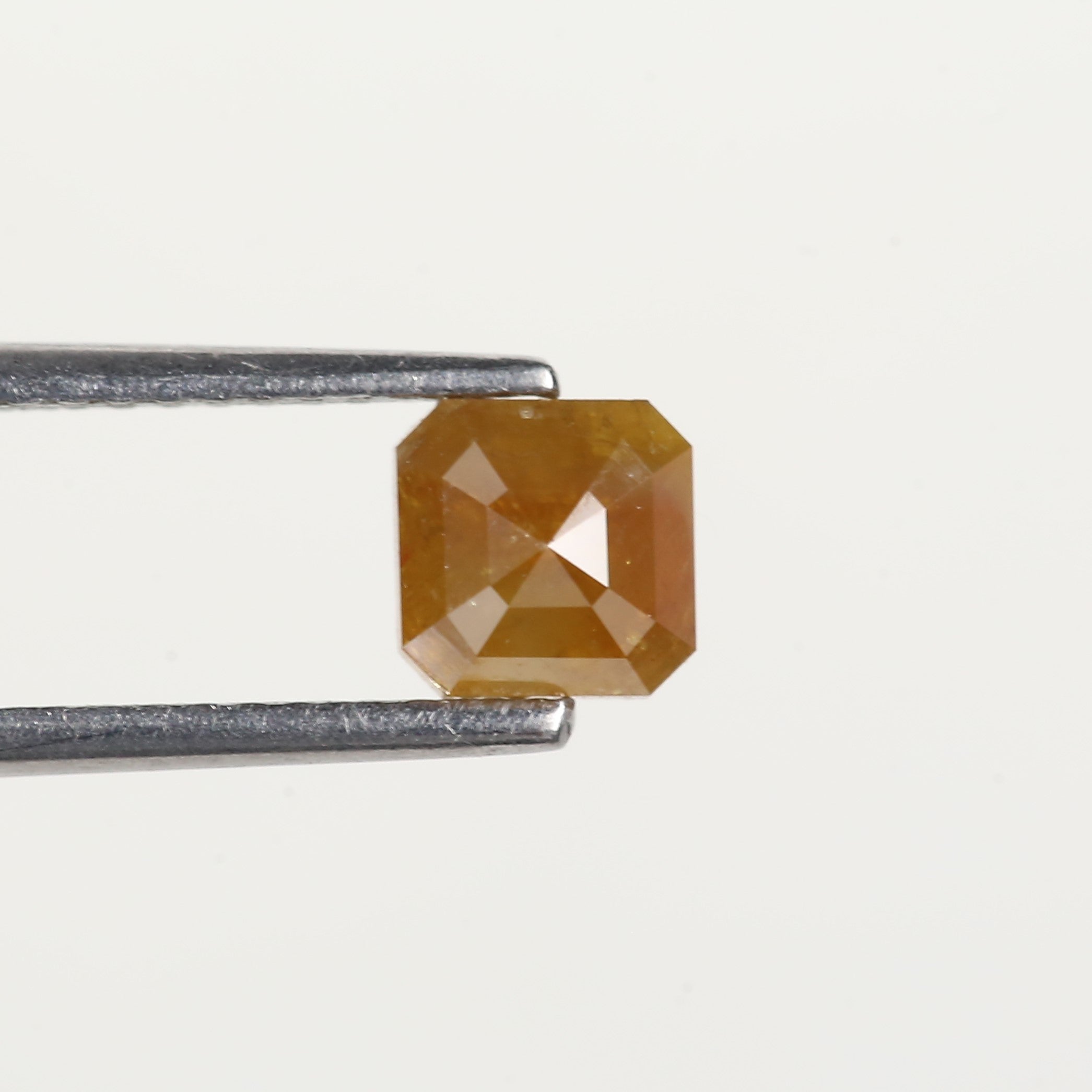 0.67 Carat Asscher Cut Yellow Salt and Pepper Diamond 5 MM
