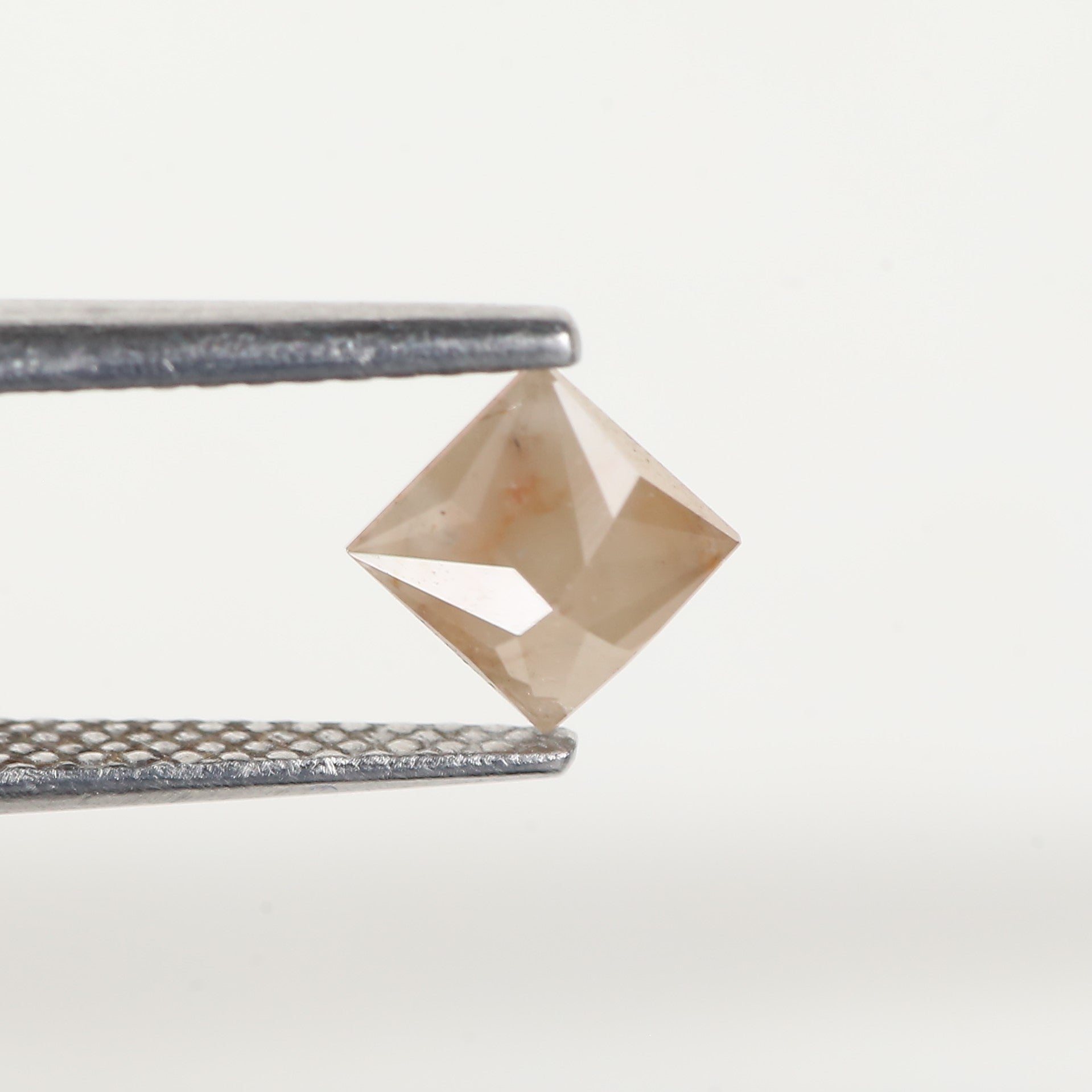 0.67 Ct Princess Cut Natural Salt and Pepper Diamond 4.8 MM