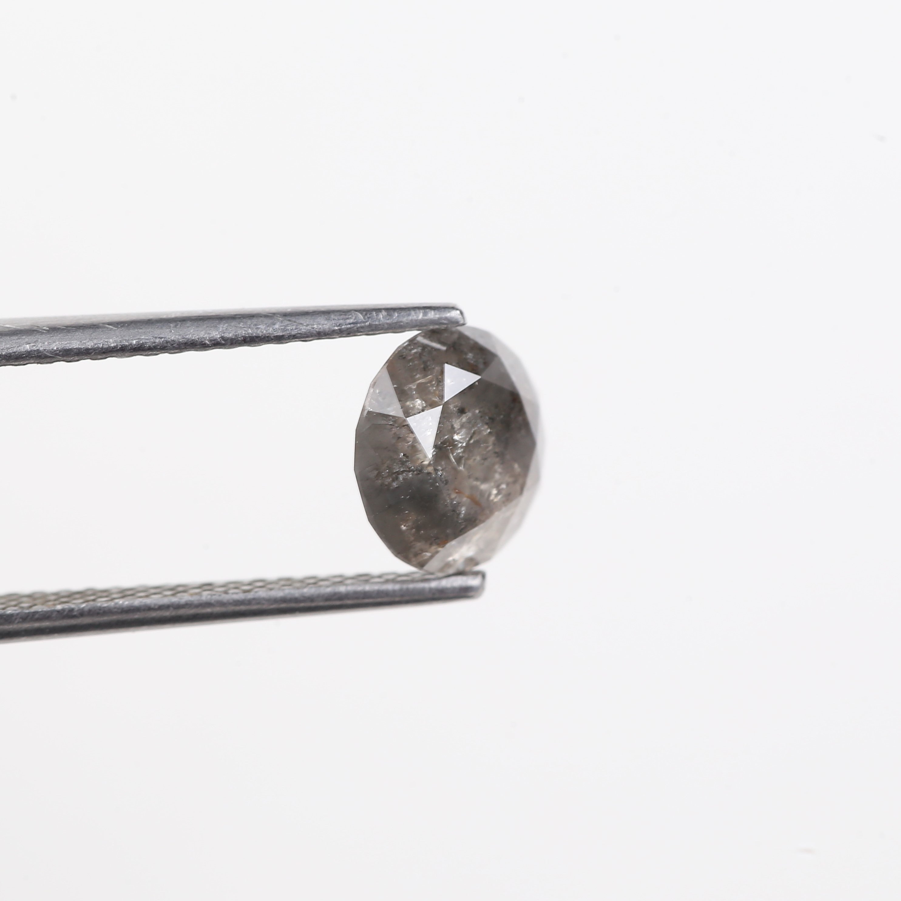 2 Carat Salt And Pepper Diamond Natural Grey Round Cut Diamond 7.65 MM