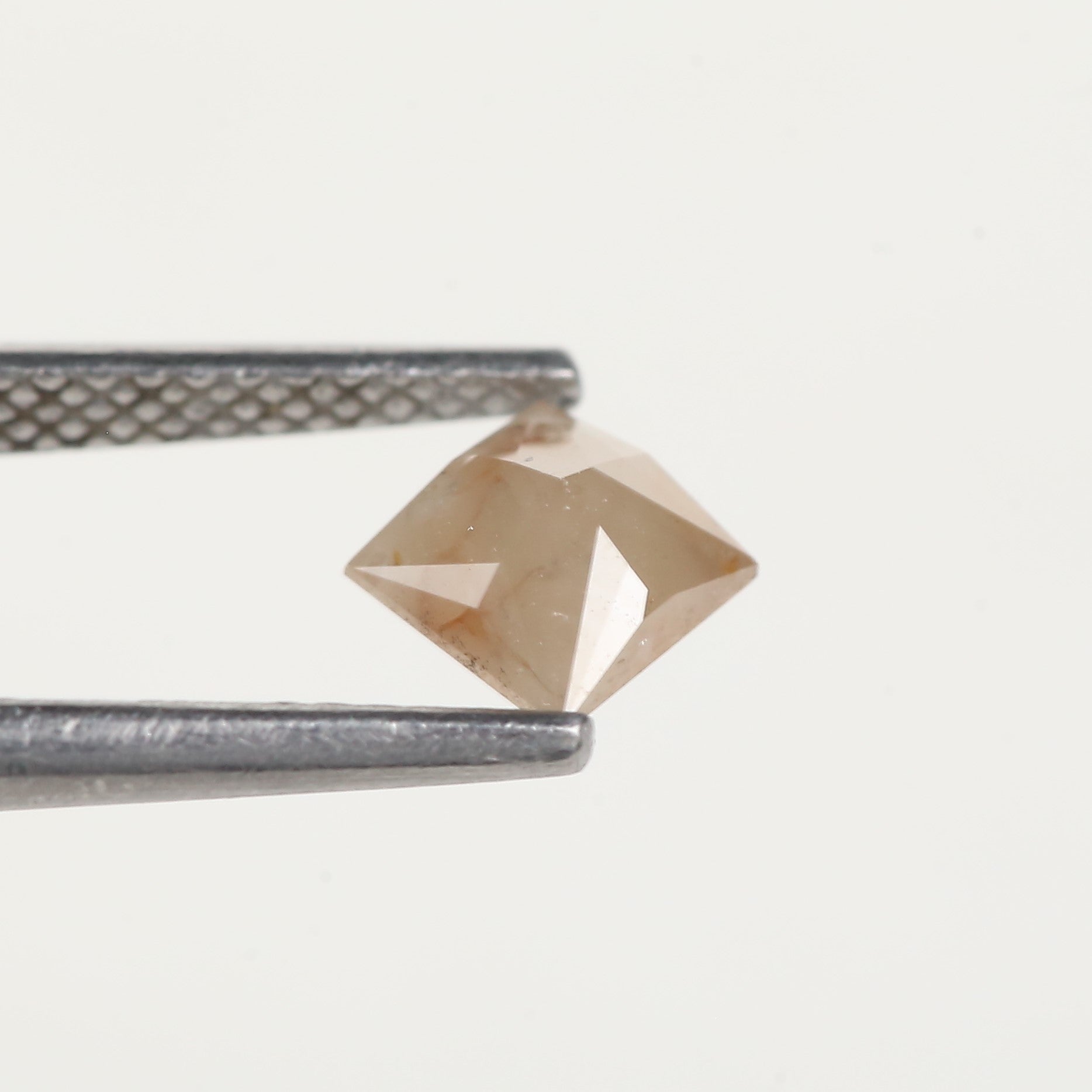 0.67 Ct Princess Cut Natural Salt and Pepper Diamond 4.8 MM