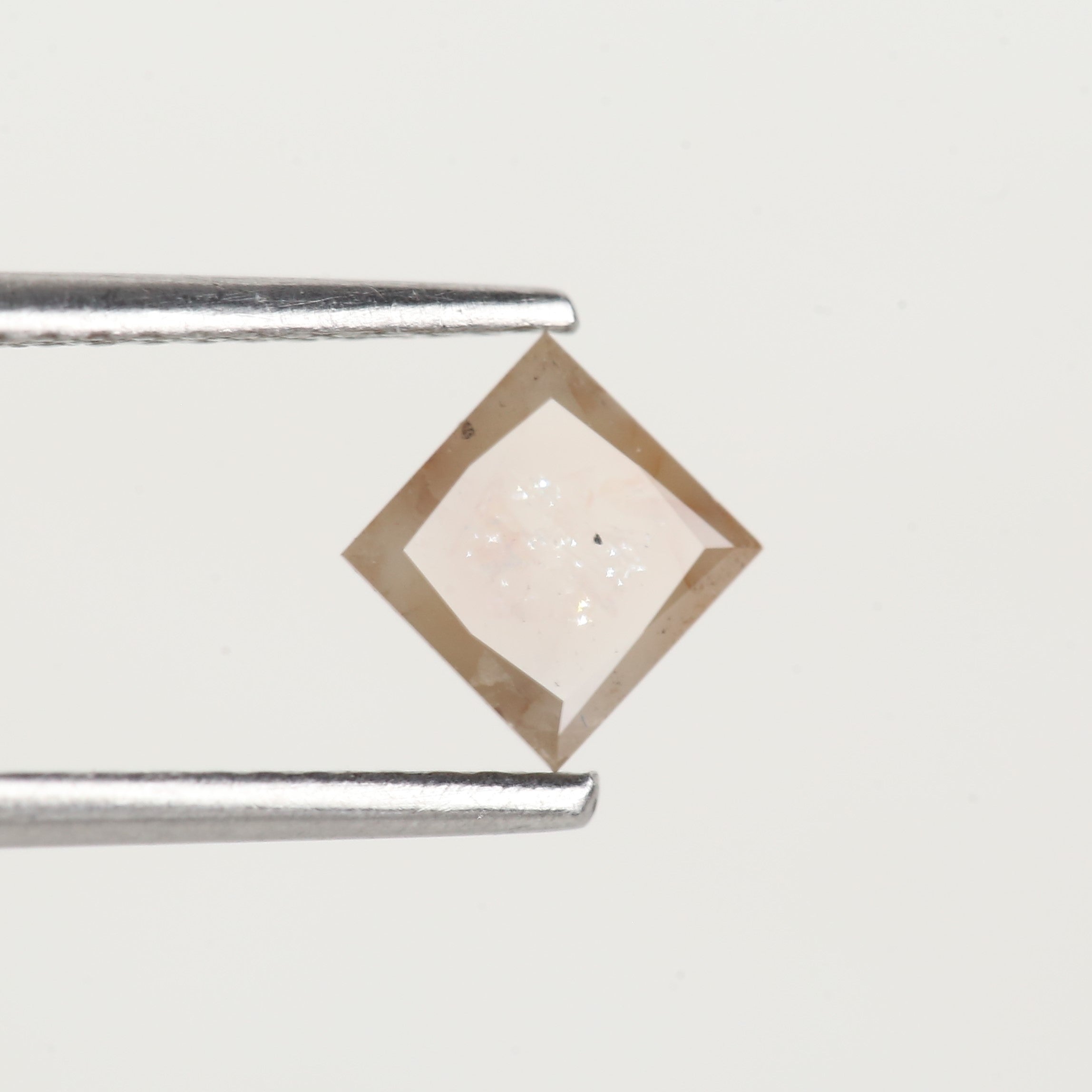 0.67 Ct Princess Cut Natural Salt and Pepper Diamond 4.8 MM