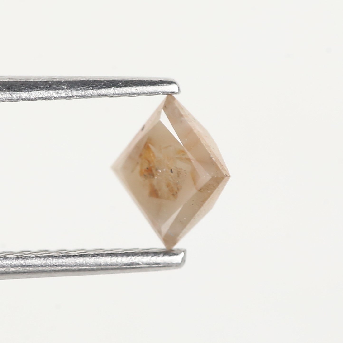 0.67 Ct Princess Cut Natural Salt and Pepper Diamond 4.8 MM