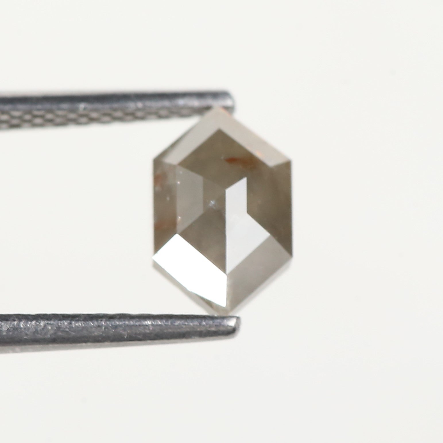 1 Carat Natural Hexagon Cut Salt and Pepper Diamond 7.7 MM