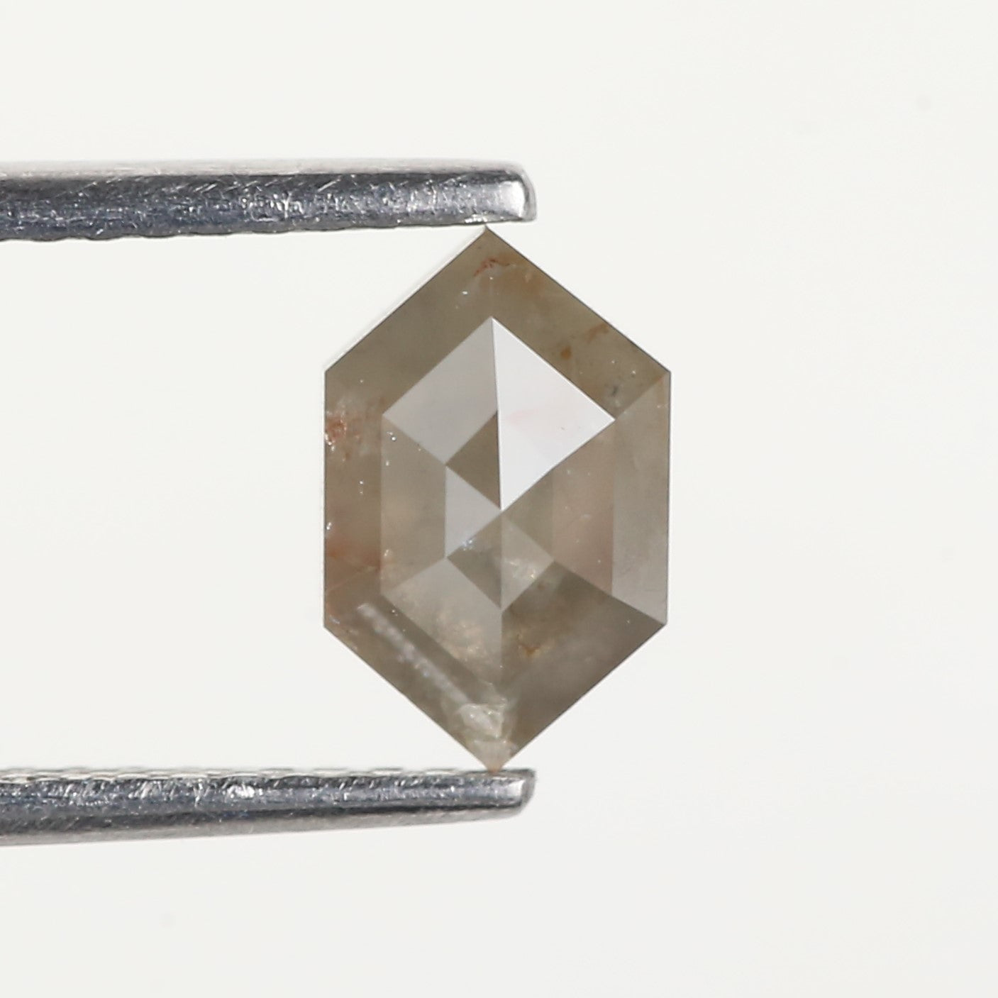 1 Carat Natural Hexagon Cut Salt and Pepper Diamond 7.7 MM