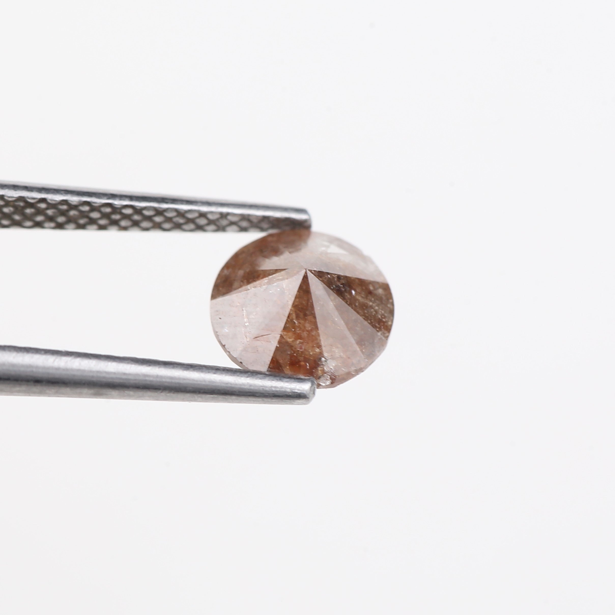 1.15 Carat Natural Reddish Brown Round Salt And Pepper Diamond 6.82 MM