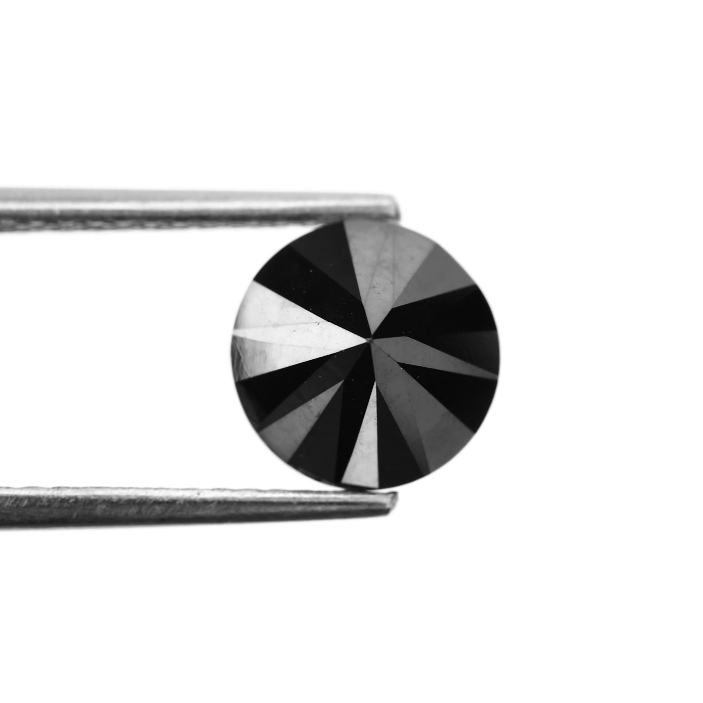 round brilliant natural black diamond