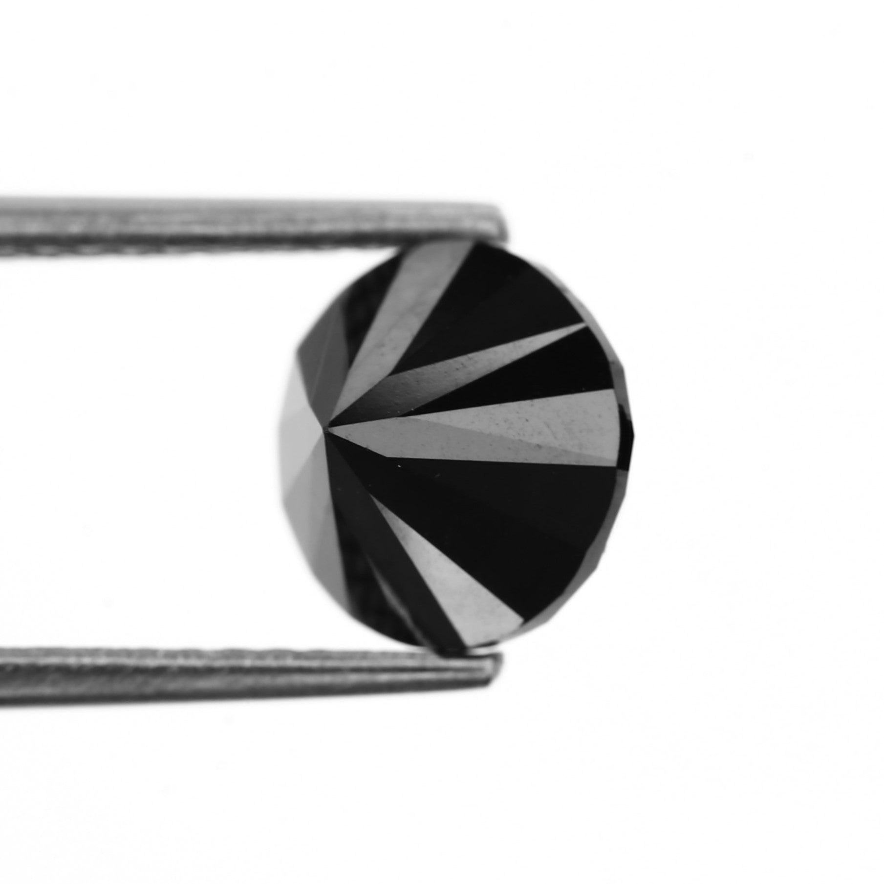 round natural black diamond