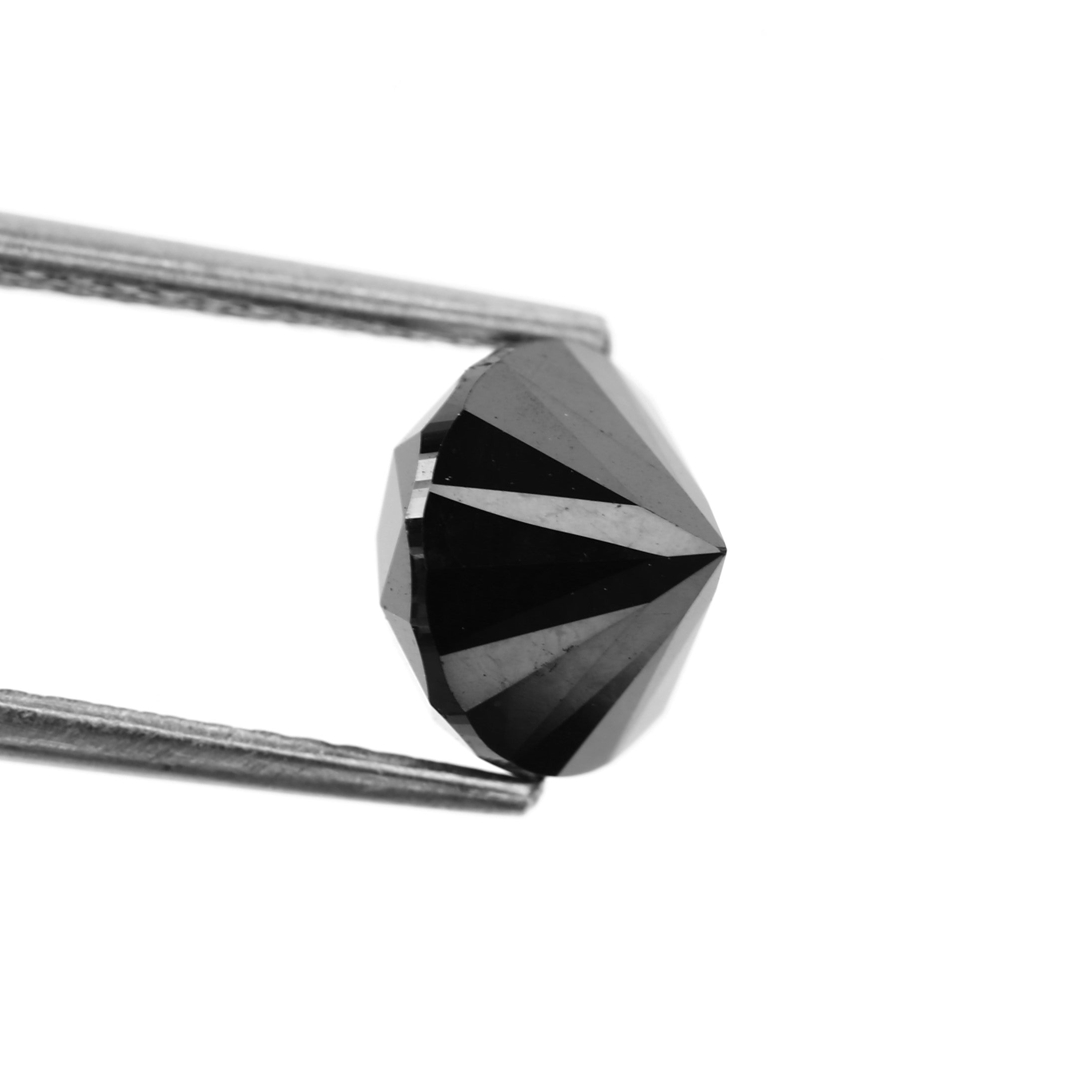 round shape fancy natural black diamond