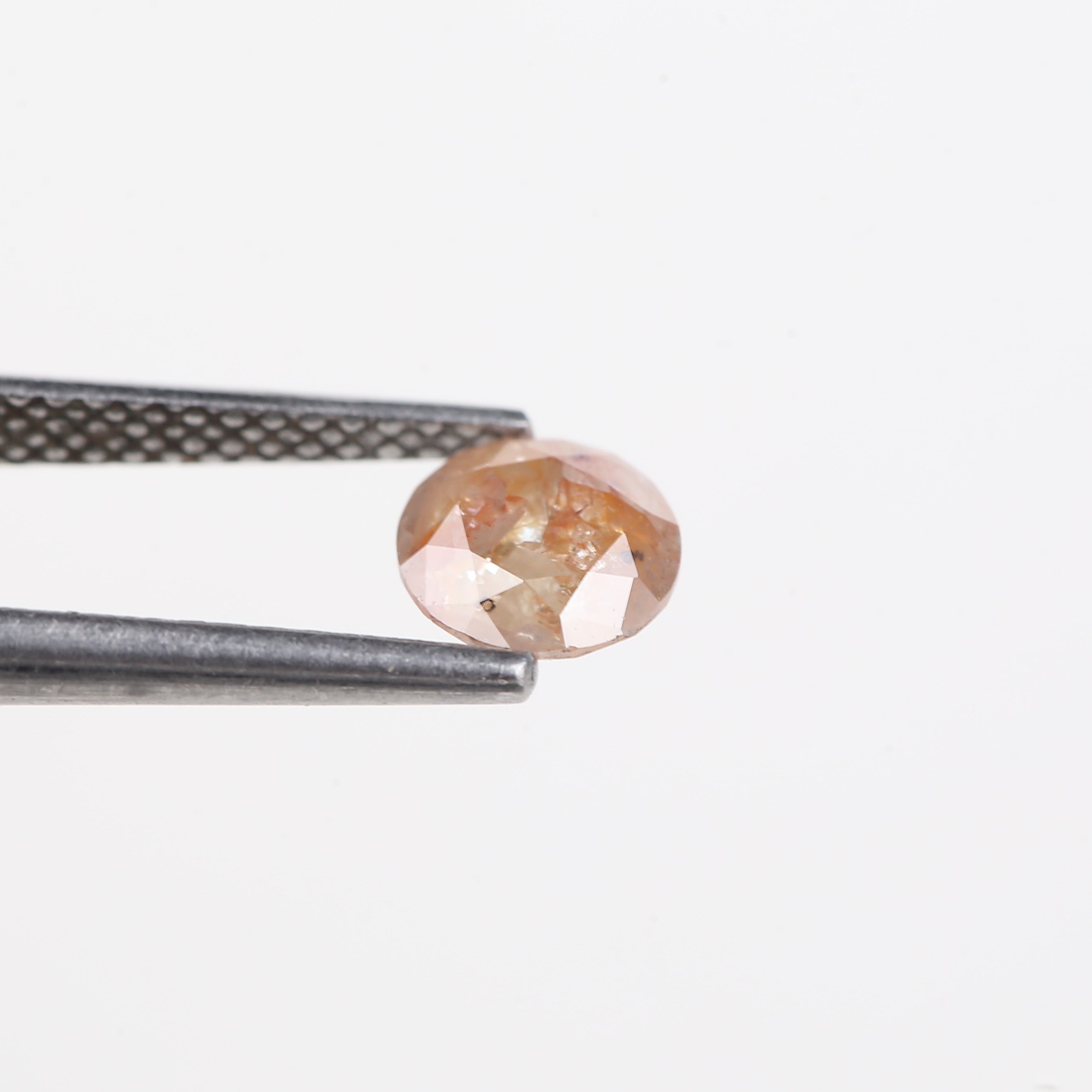 0.83 Carat Natural Peach Orange Salt And Pepper Diamond 5.8 MM