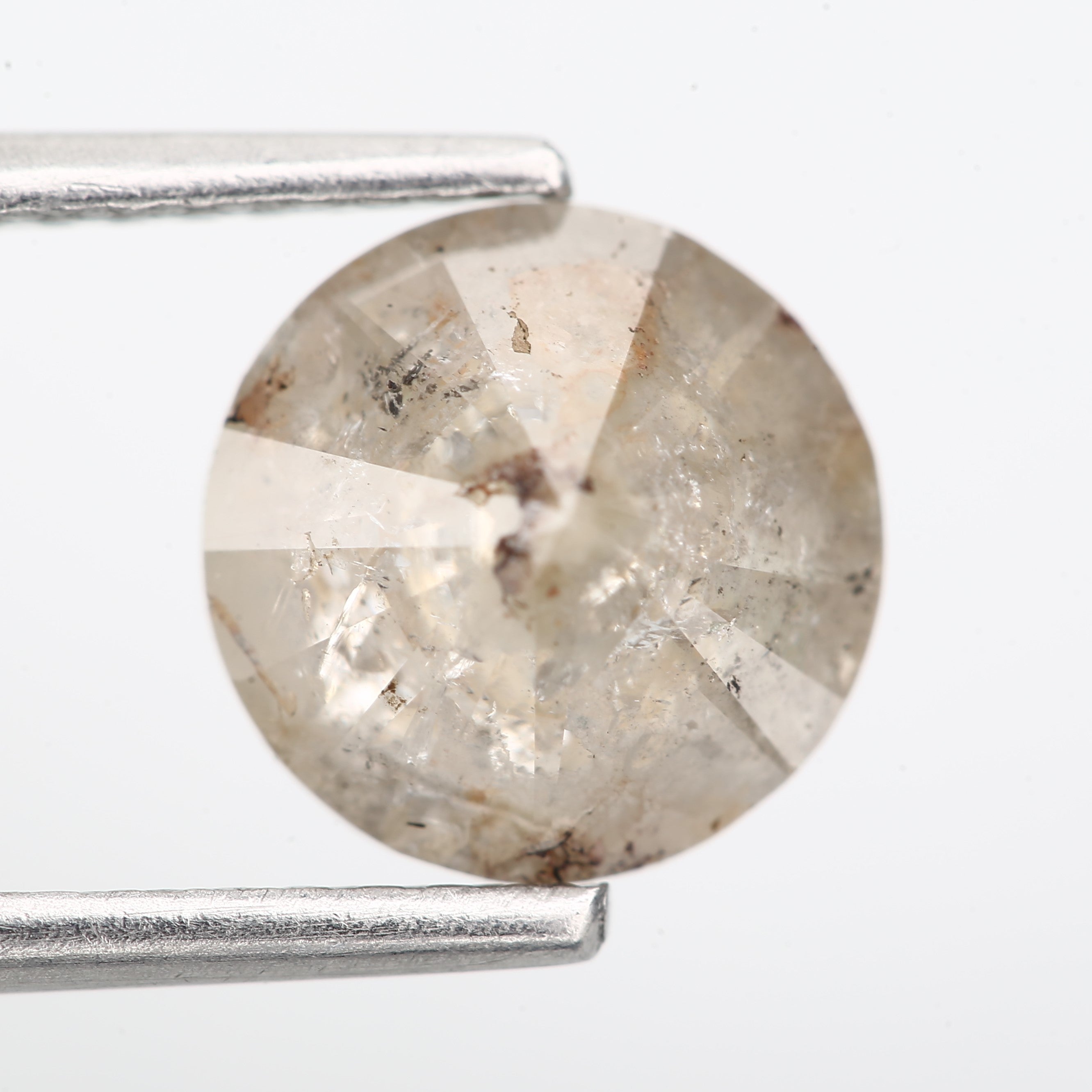 1.89 Carat Natural Fancy Brown Round Salt and Pepper Diamond 7.5 MM - Blackdiamond