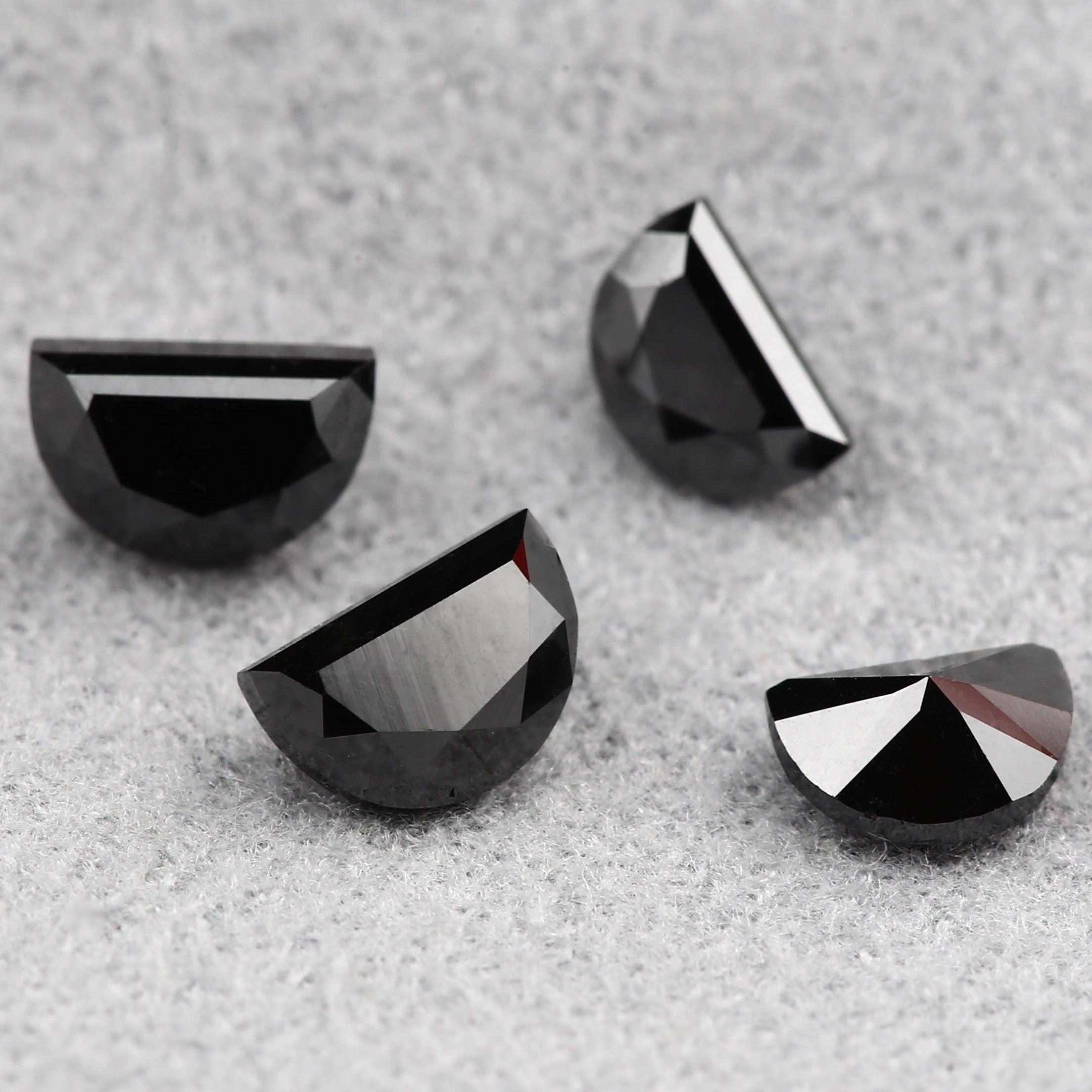 half moon natural black diamond