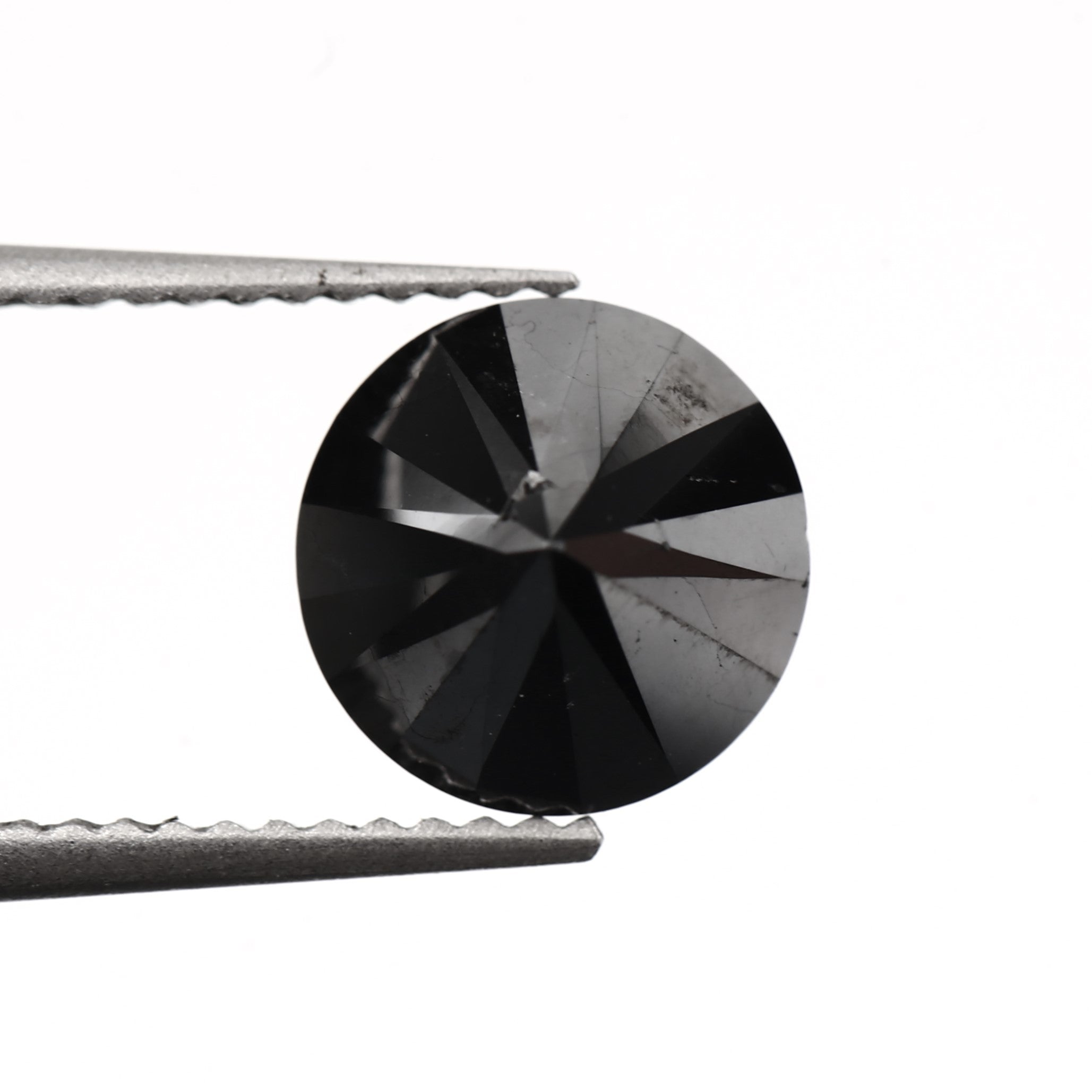 fancy black natural diamond round