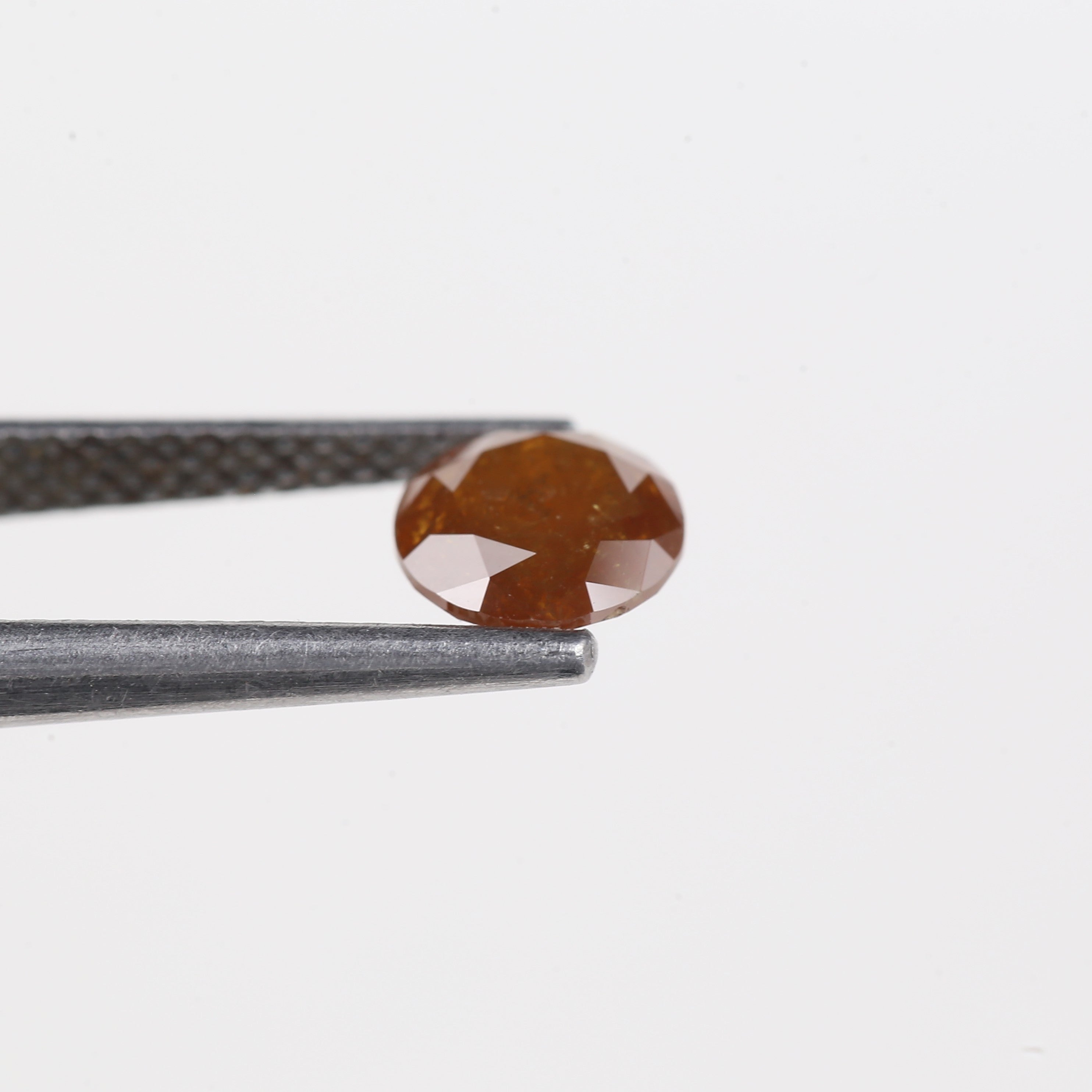 0.91 Carat Natural Orang Brown Round Salt and Pepper Diamond 6 MM