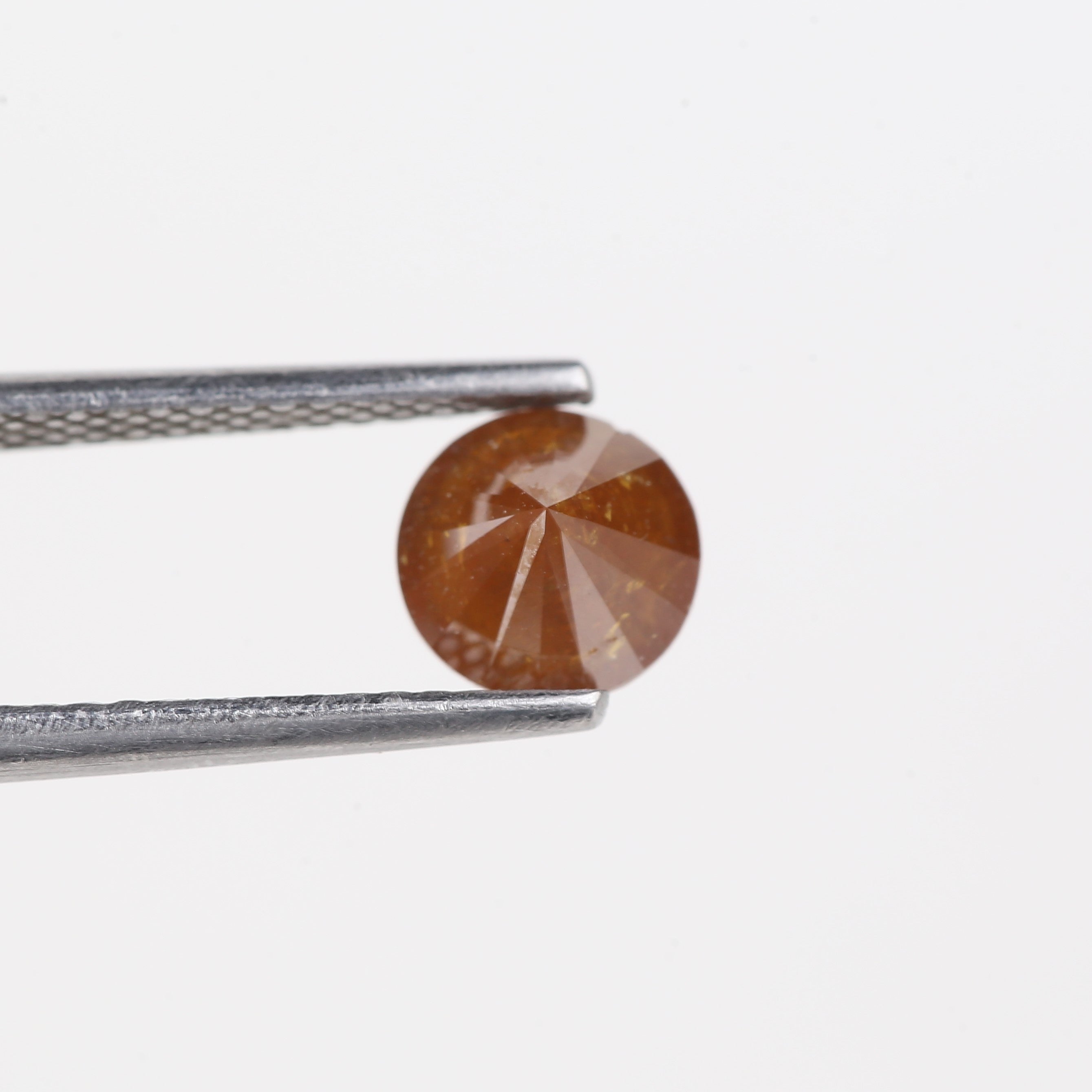 0.91 Carat Natural Orang Brown Round Salt and Pepper Diamond 6 MM