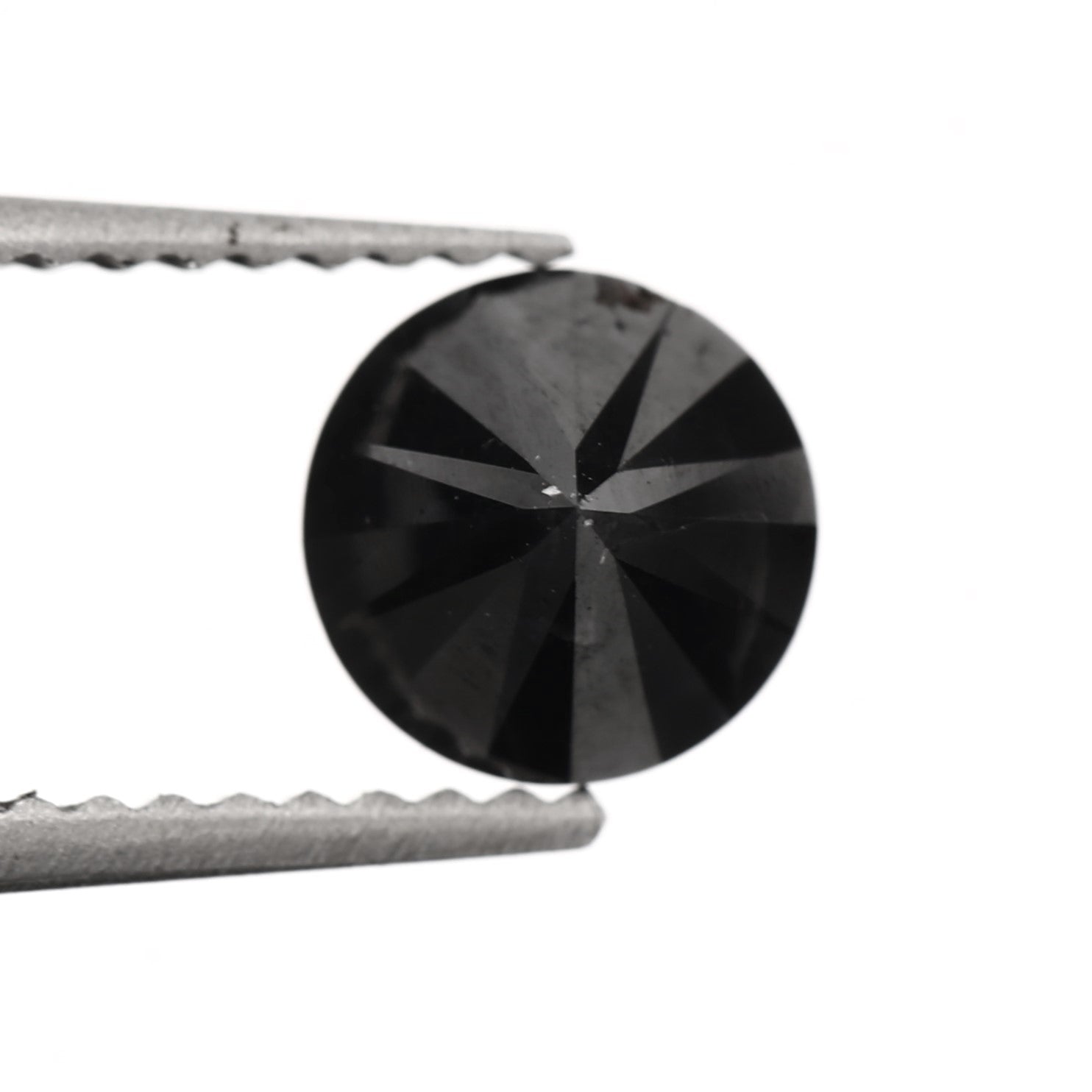 natural black round diamond