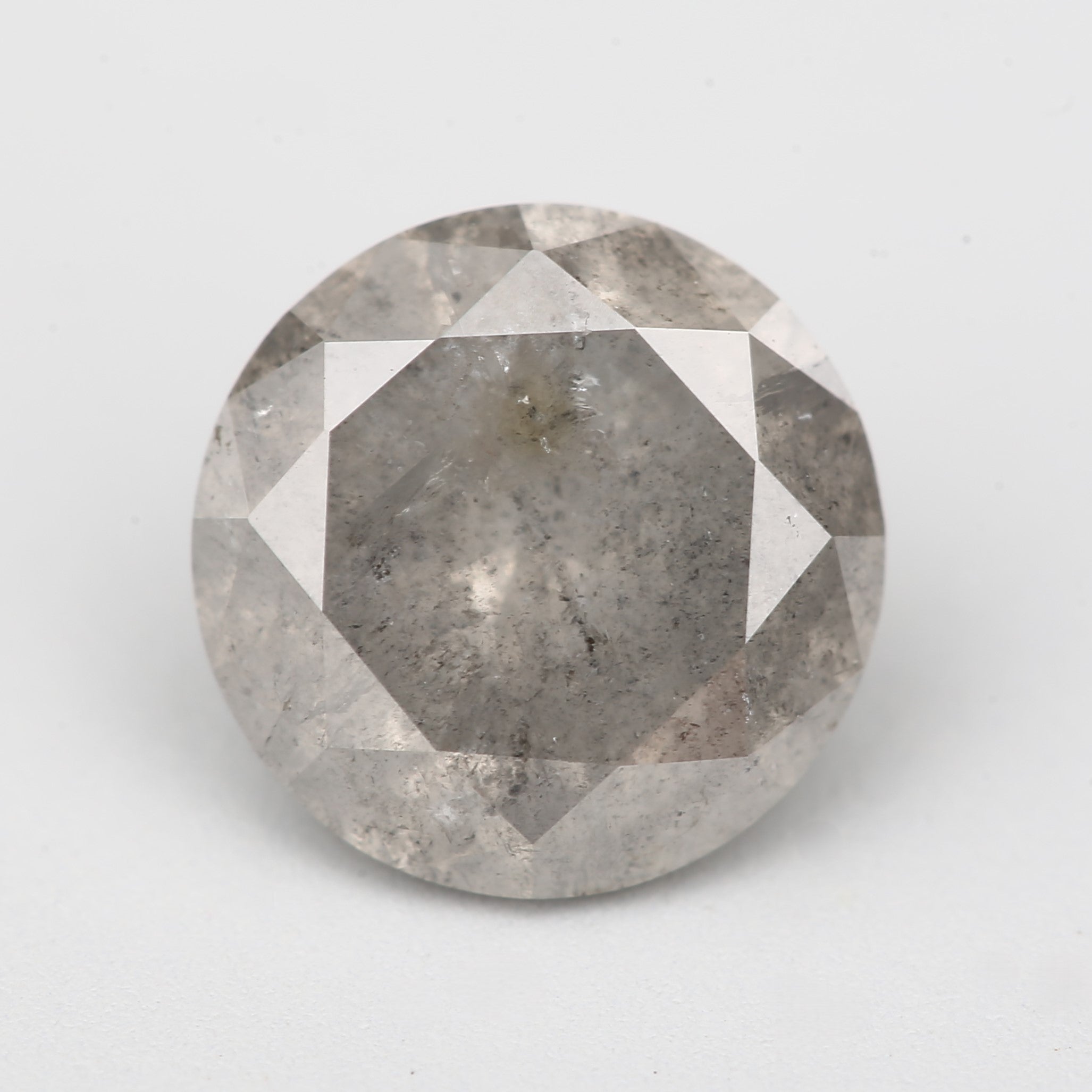 0.82 Carat Fancy Gray Round Salt Pepper Diamond 7.18 MM - Blackdiamond