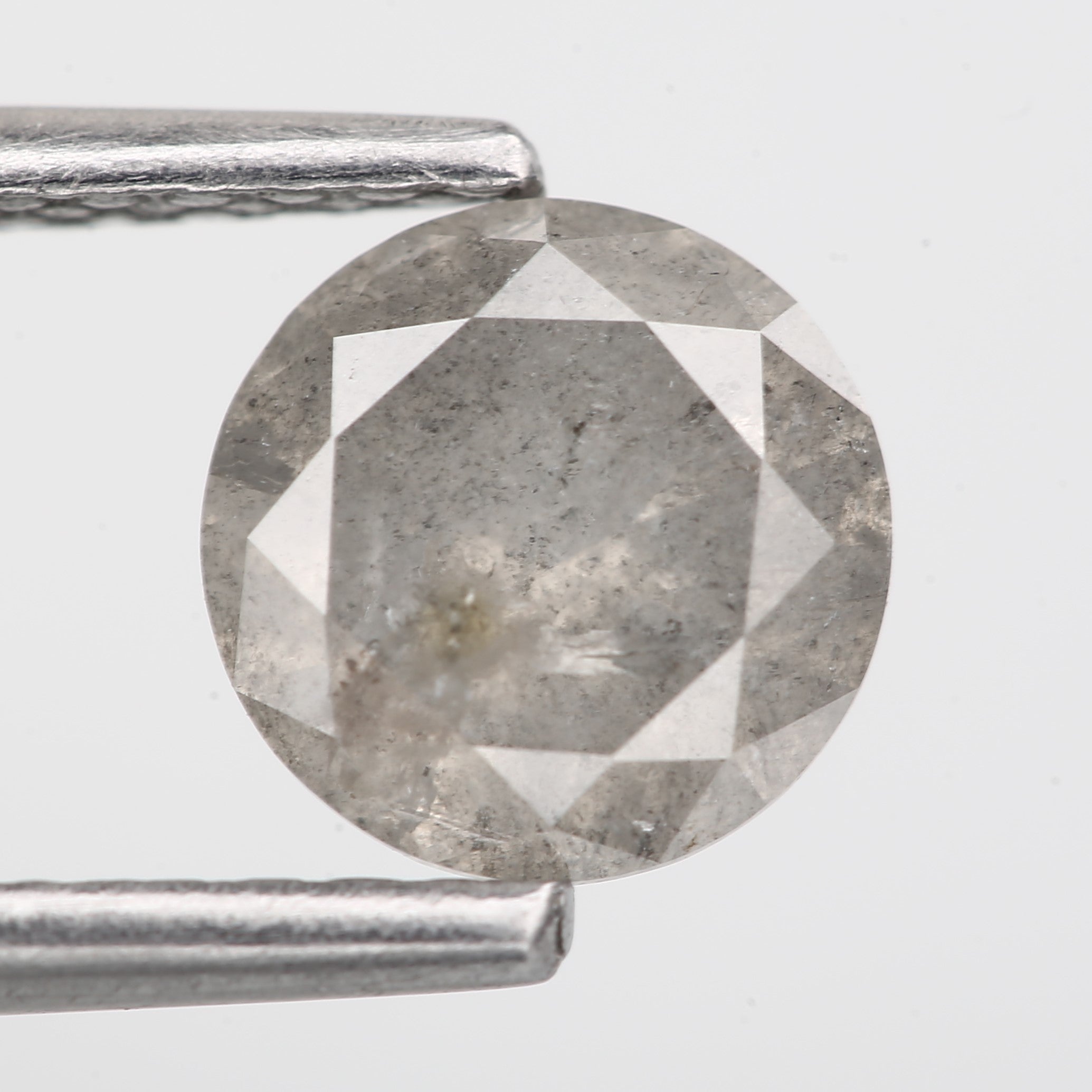 0.82 Carat Fancy Gray Round Salt Pepper Diamond 7.18 MM - Blackdiamond