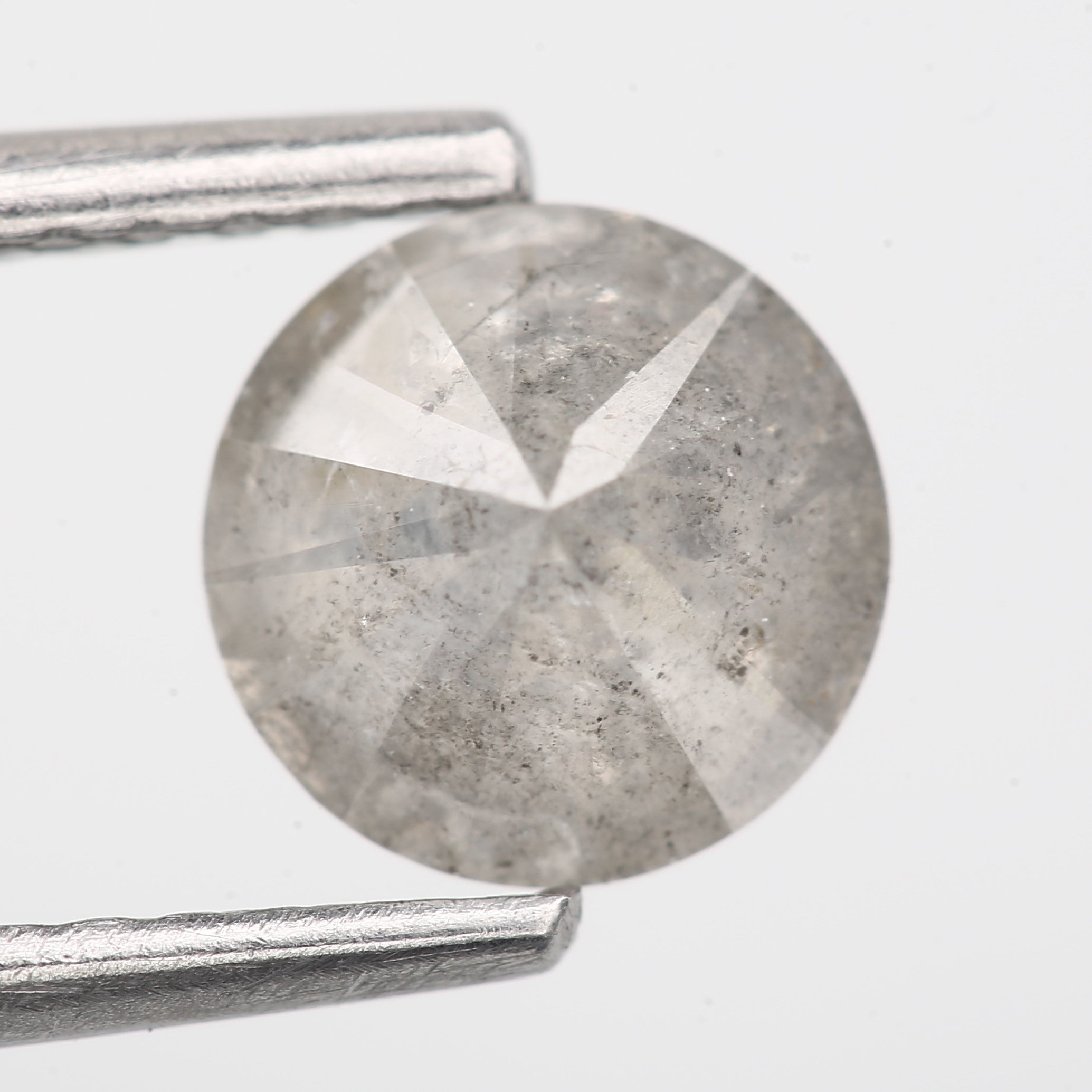 0.82 Carat Fancy Gray Round Salt Pepper Diamond 7.18 MM - Blackdiamond