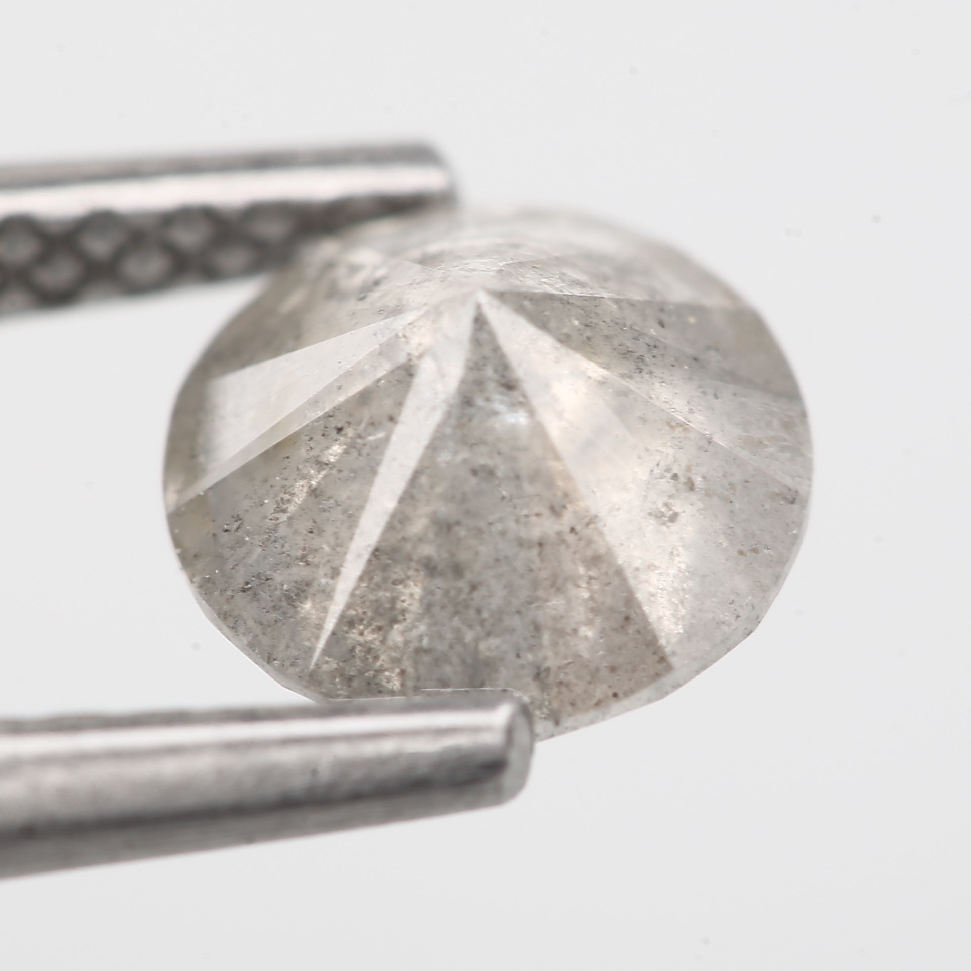 0.82 Carat Fancy Gray Round Salt Pepper Diamond 7.18 MM - Blackdiamond