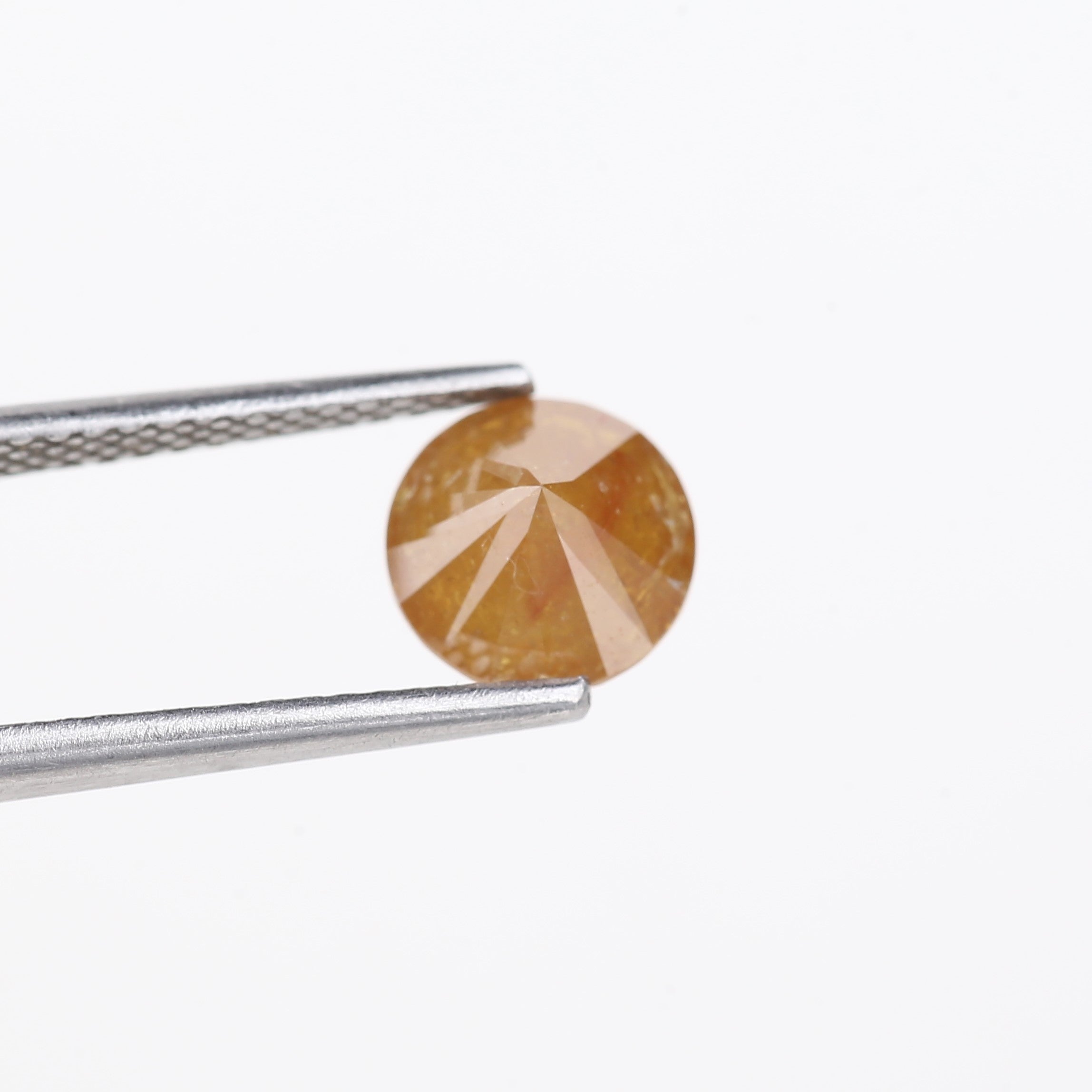 1.36 Carat Natural Yellow Salt And Pepper Round Cut Diamond 6.80 MM