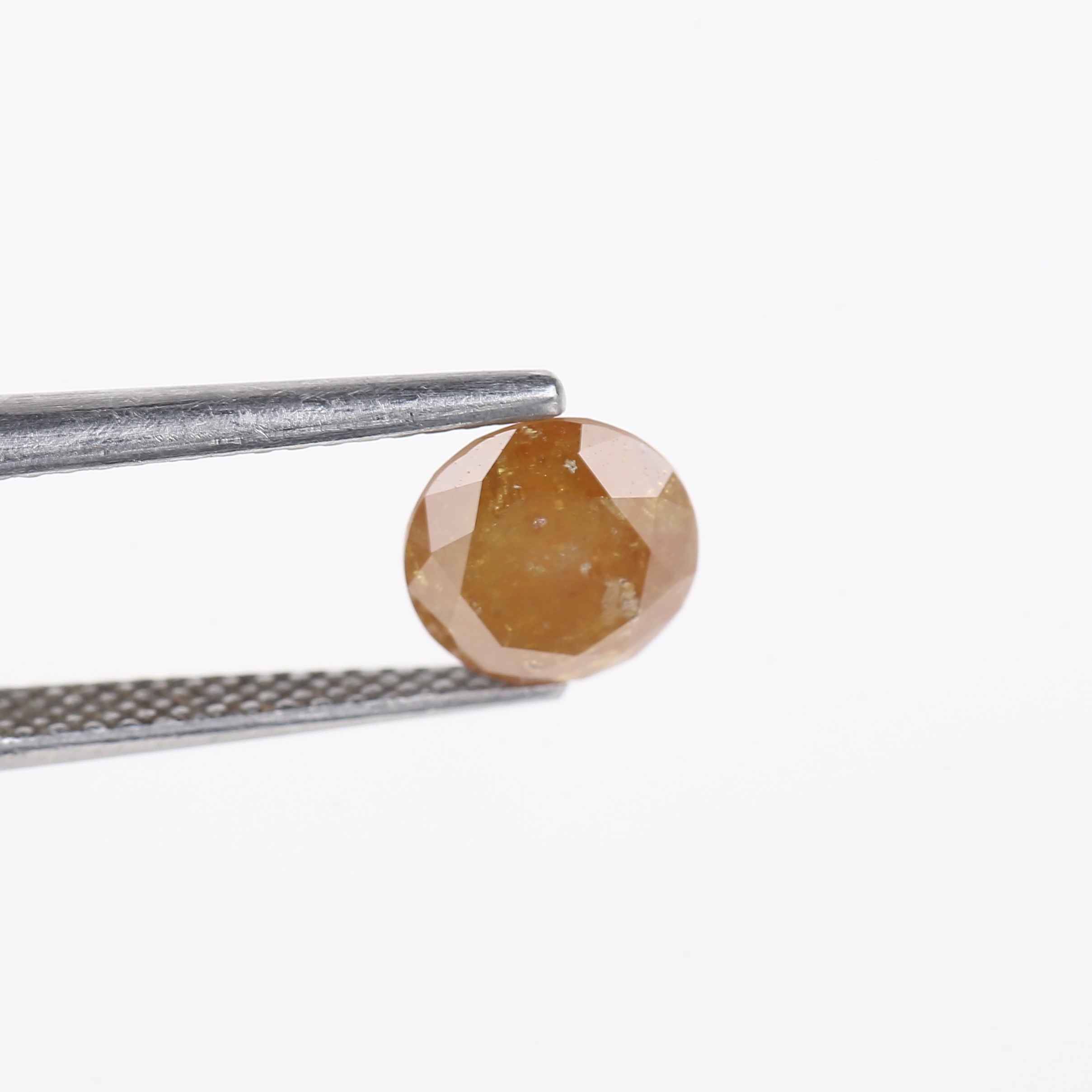 1.36 Carat Natural Yellow Salt And Pepper Round Cut Diamond 6.80 MM