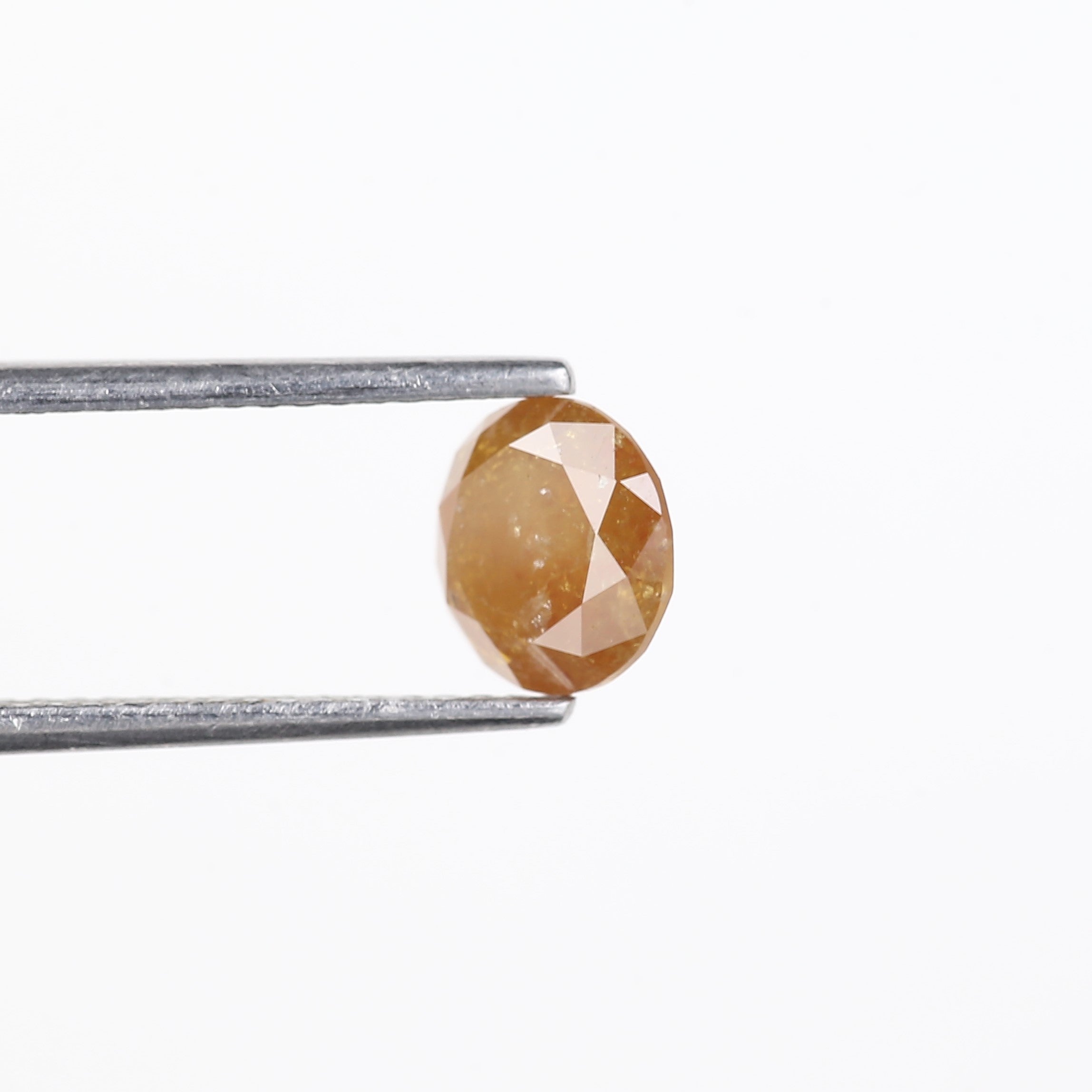 1.36 Carat Natural Yellow Salt And Pepper Round Cut Diamond 6.80 MM