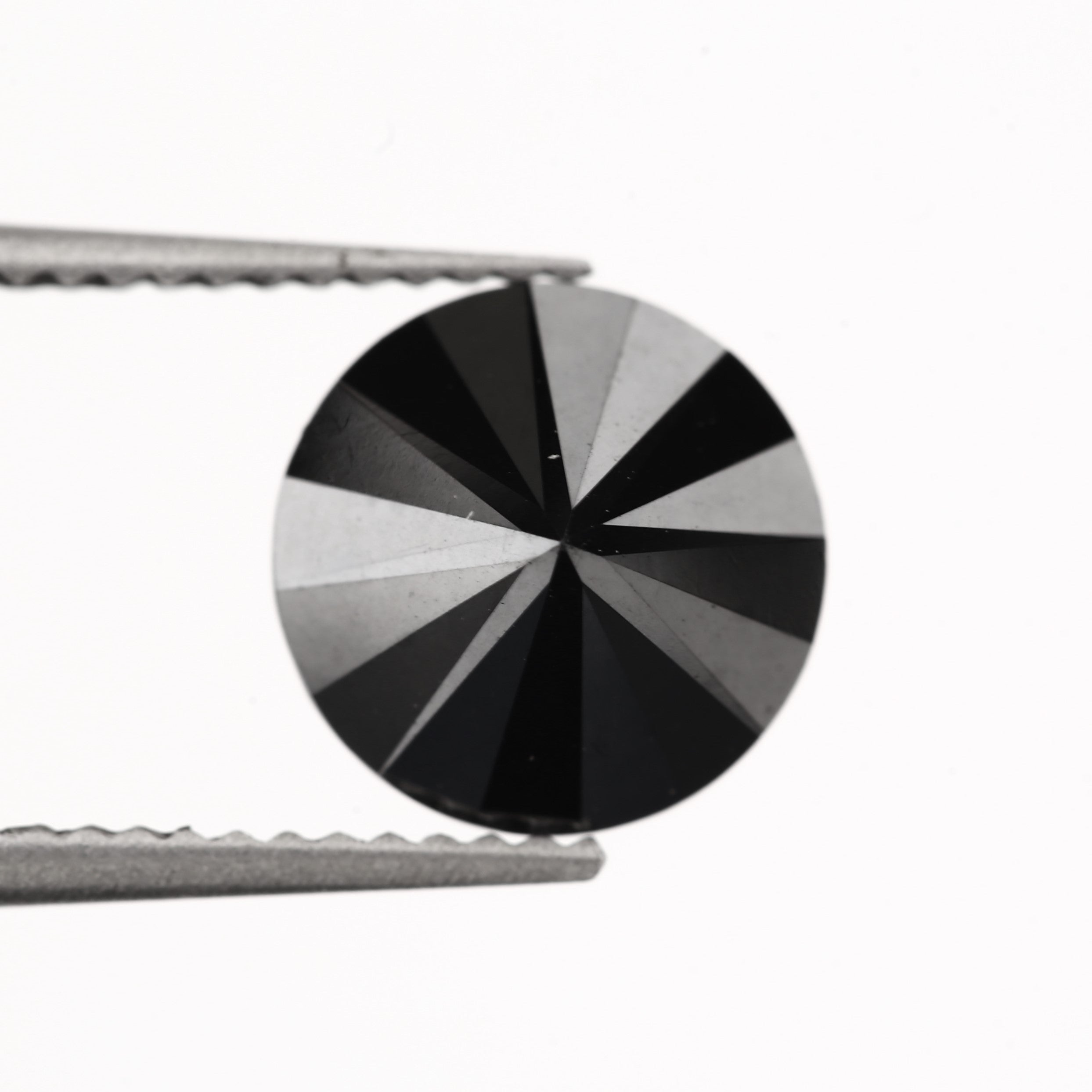2 ct fancy black aaa calibrated diamond 7 mm