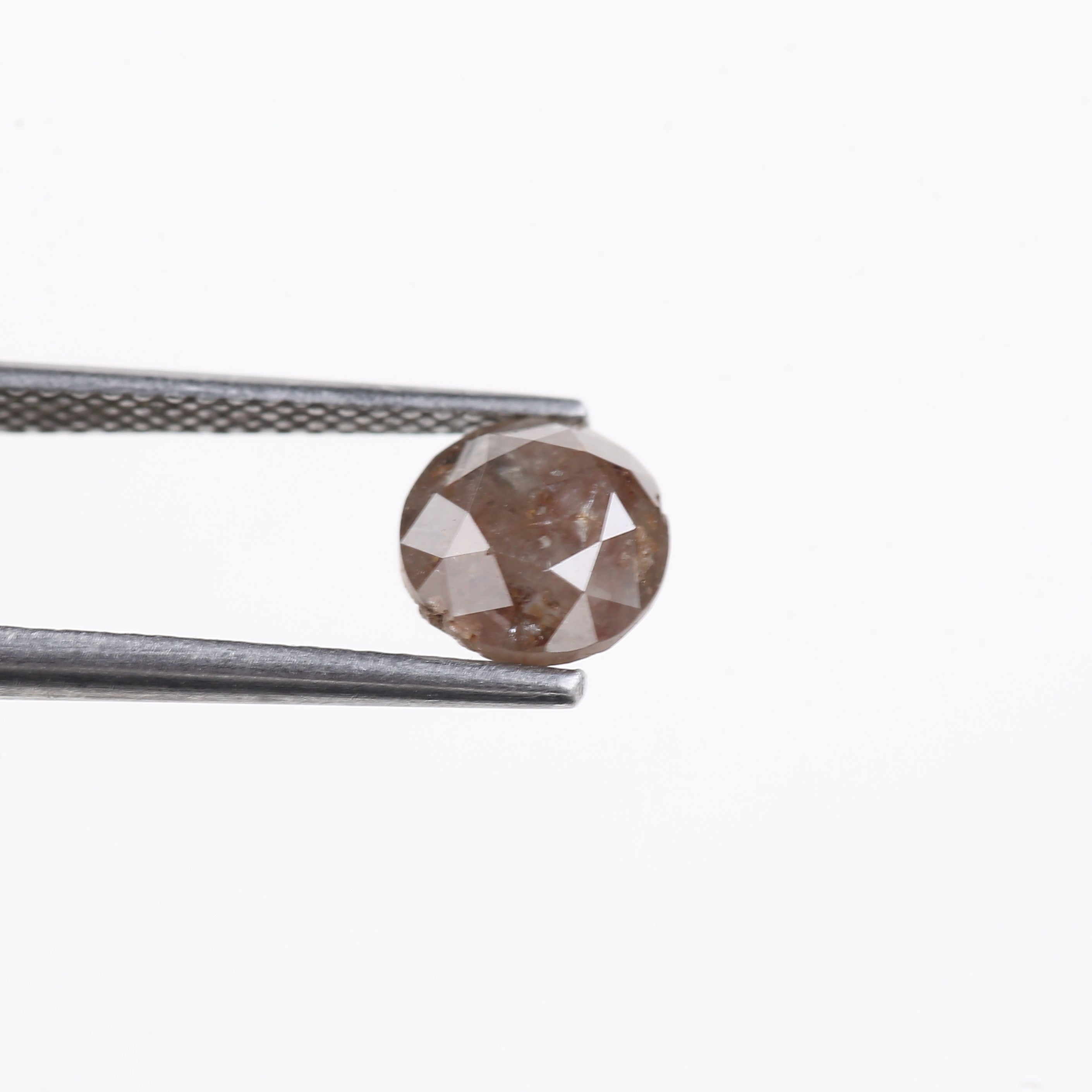 2.01 Carat Natural Rustic Brown Salt And Pepper Round Diamond 6.85 MM