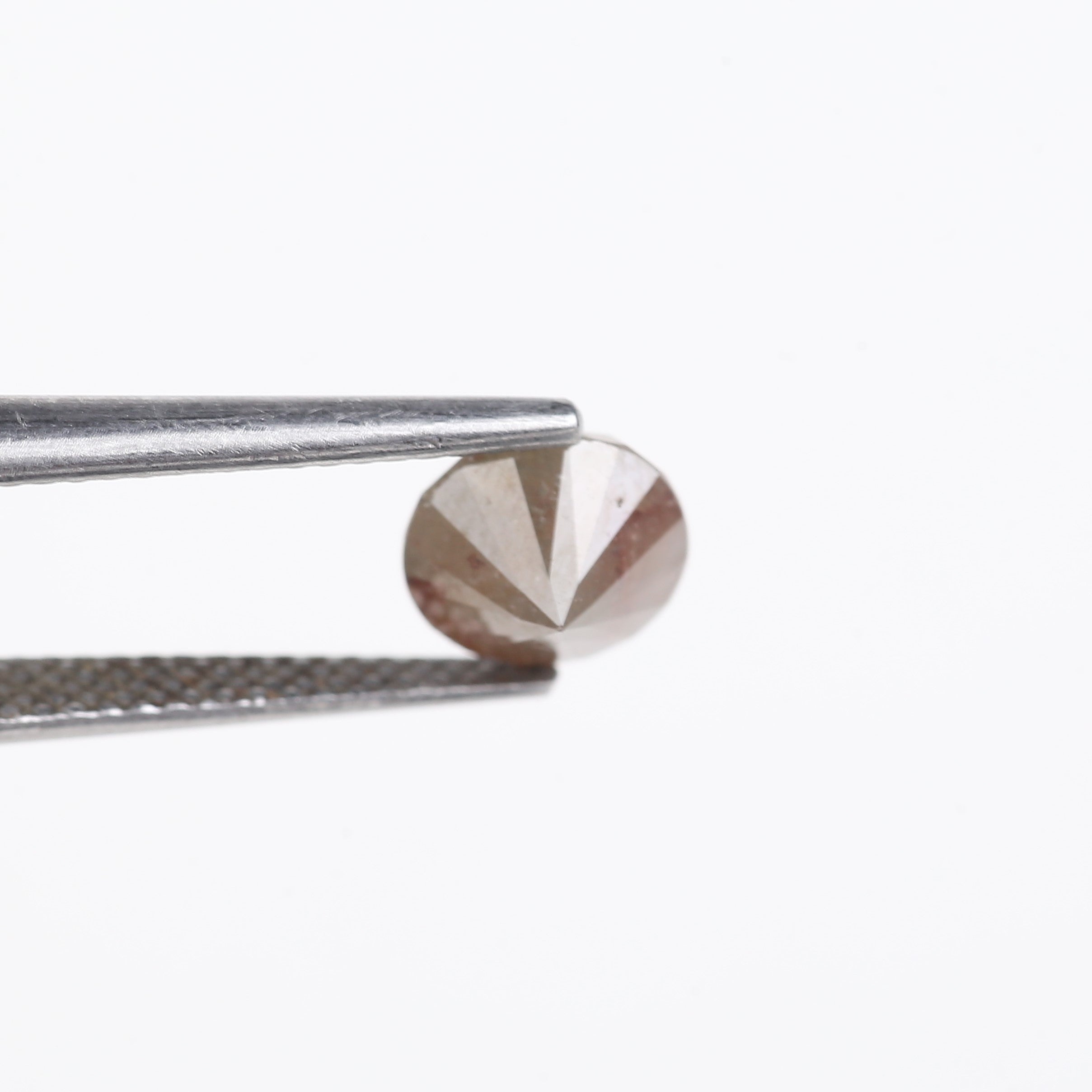 1.60 Carat Natural Salt And Pepper Round Cut Brown Red Diamond 6.80 MM