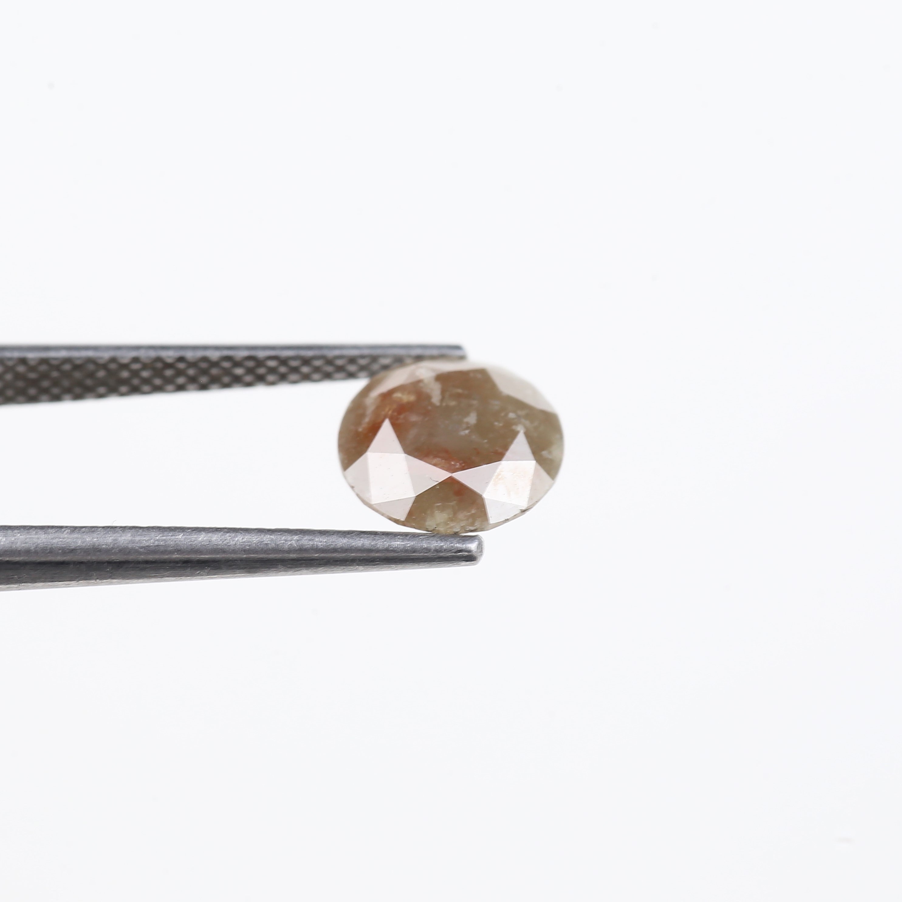 2 Carat Round Cut Loose Brown Red Diamond 7.90 MM