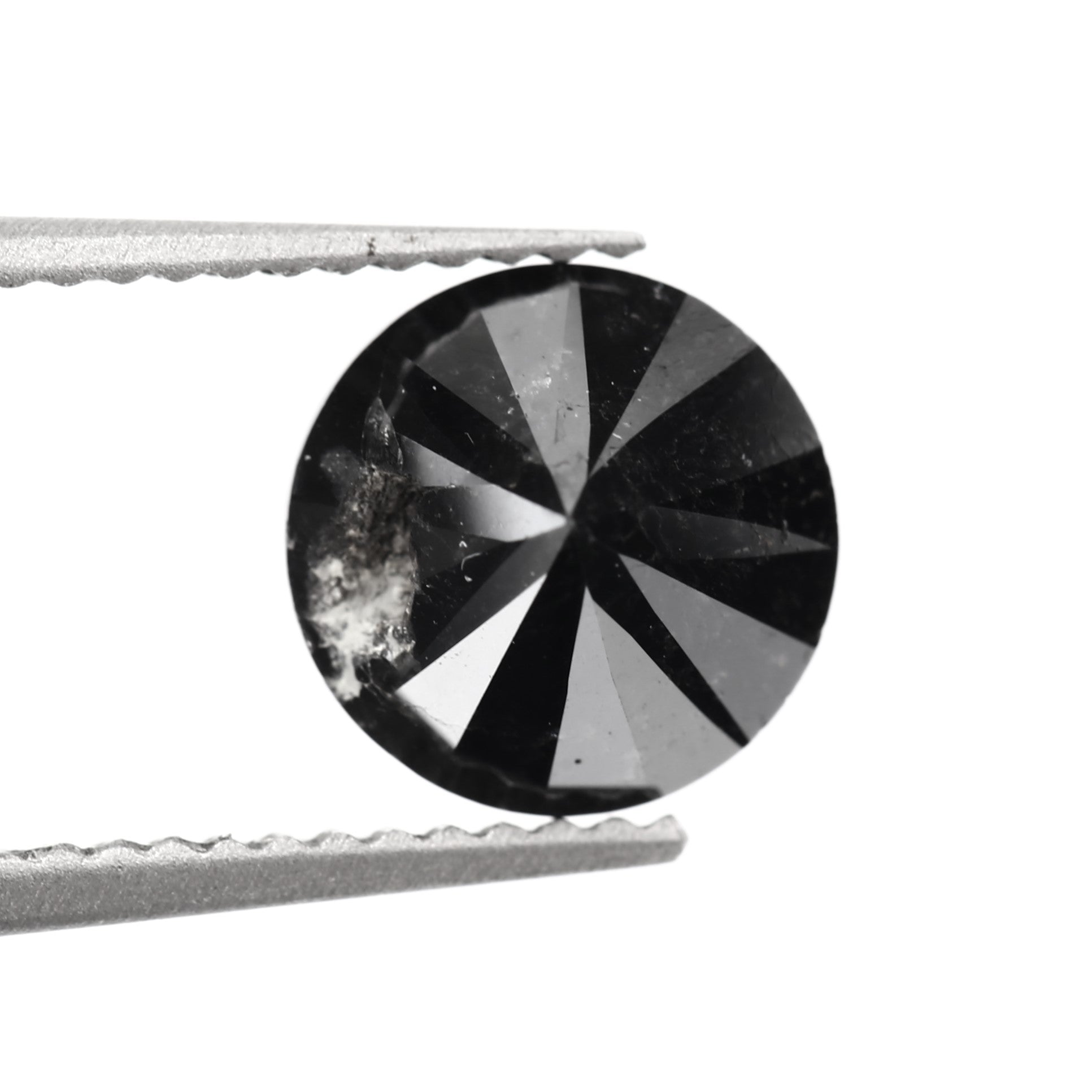 fancy round cut black diamond