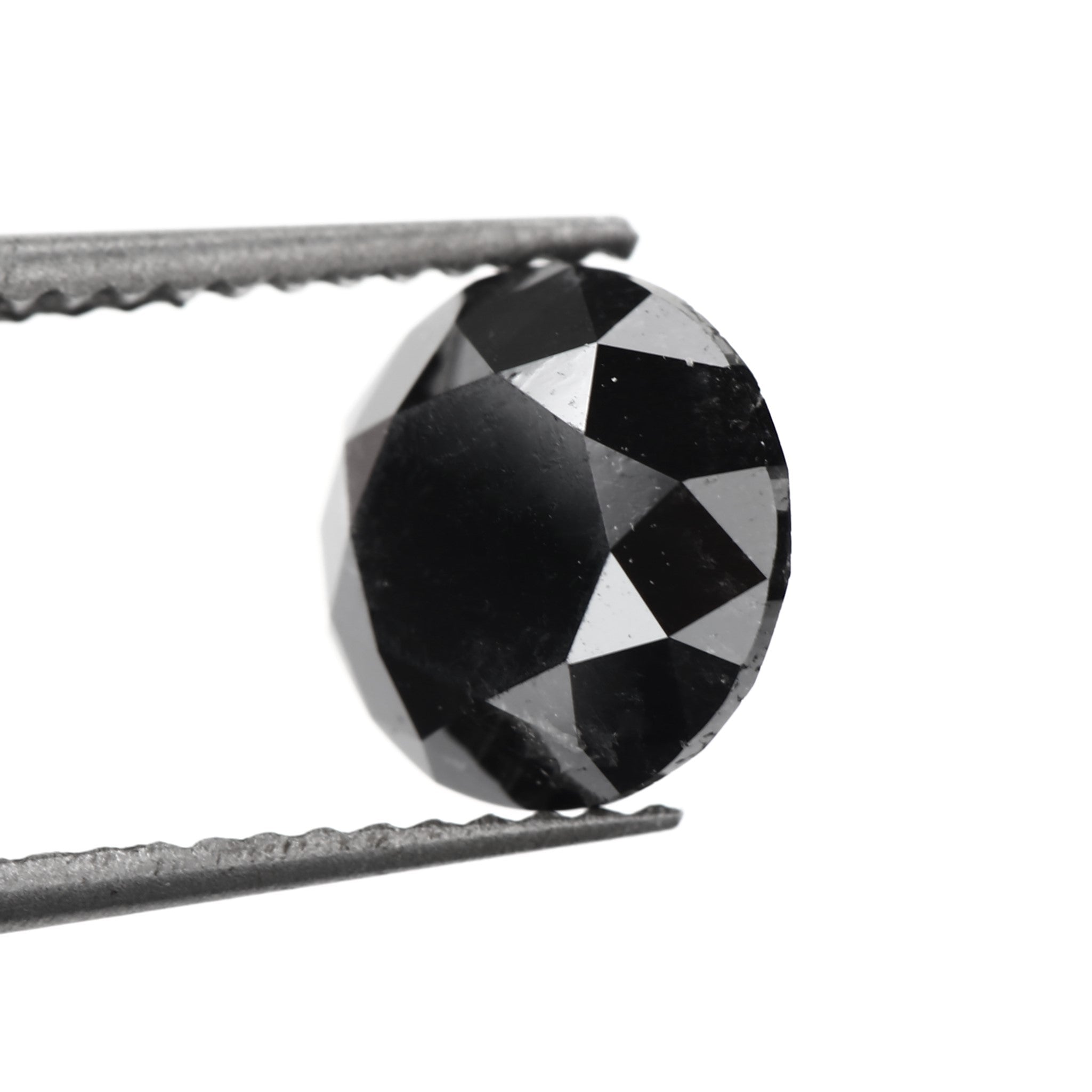 aaa jet round cut black diamond