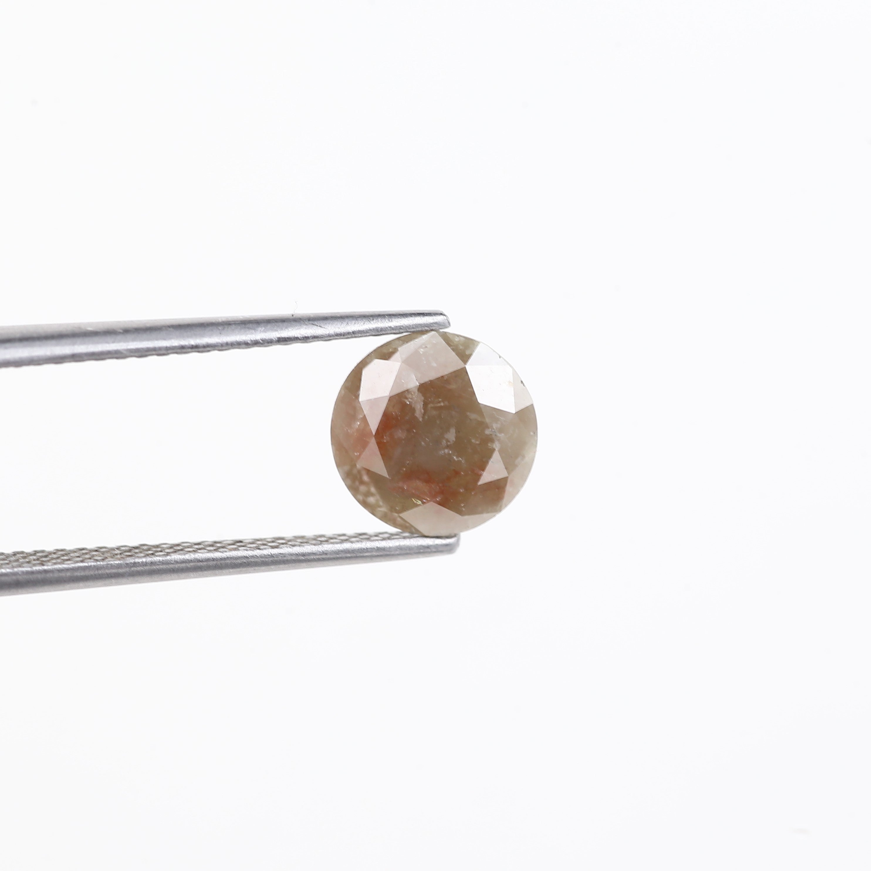 2 Carat Round Cut Loose Brown Red Diamond 7.90 MM