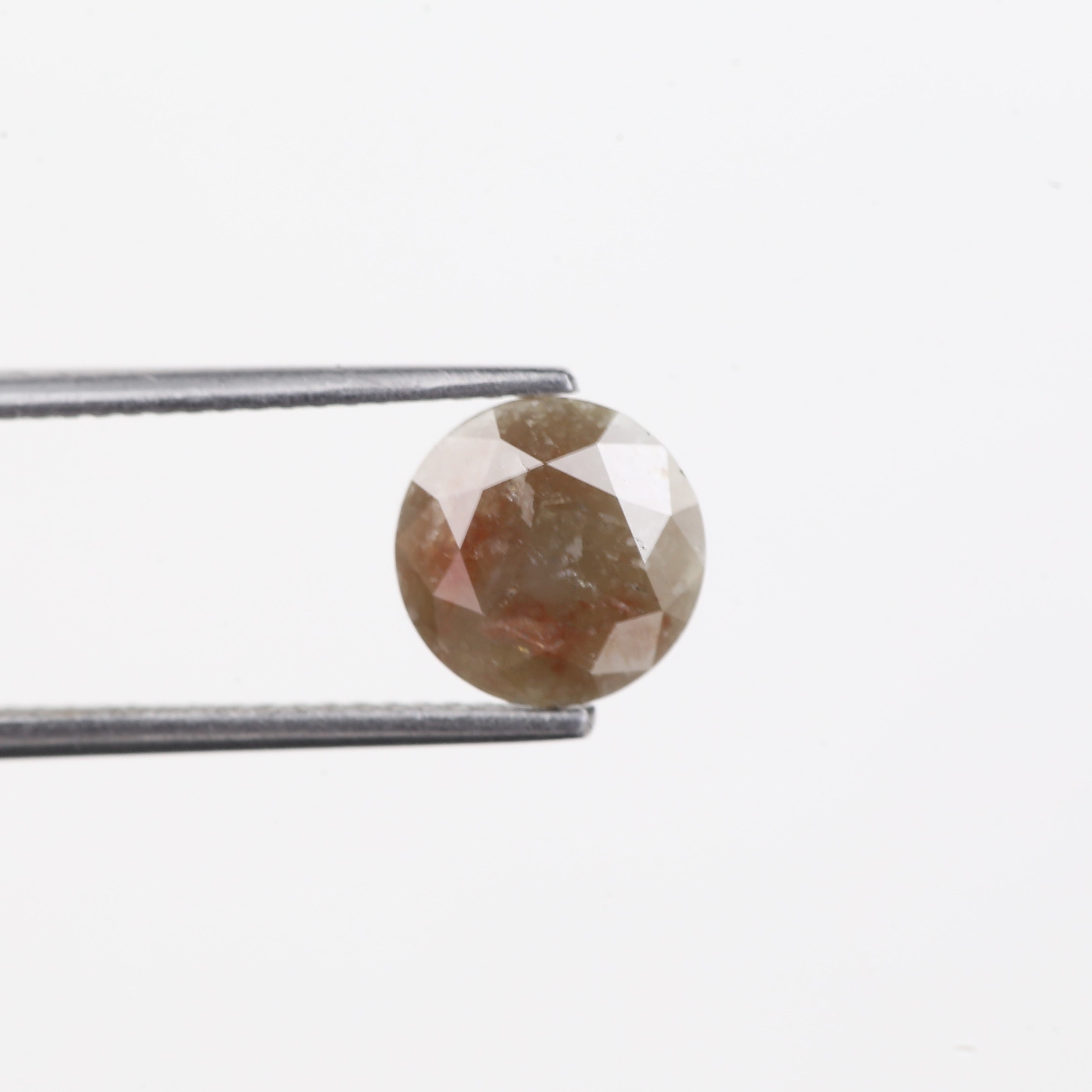 2 Carat Round Cut Loose Brown Red Diamond 7.90 MM