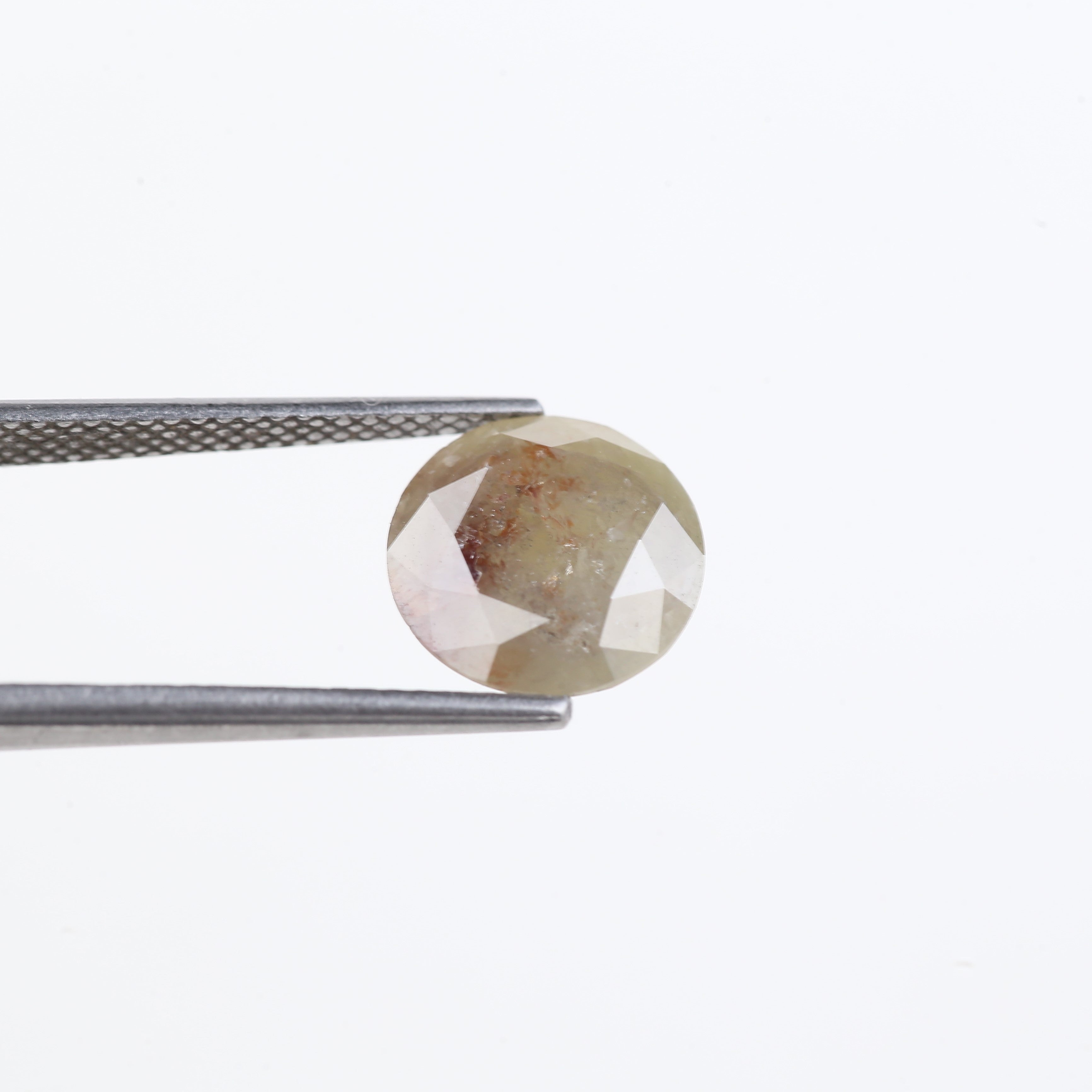 3 Carat Salt and Pepper Diamond Round Brown Natural Loose Stone 9.5 MM