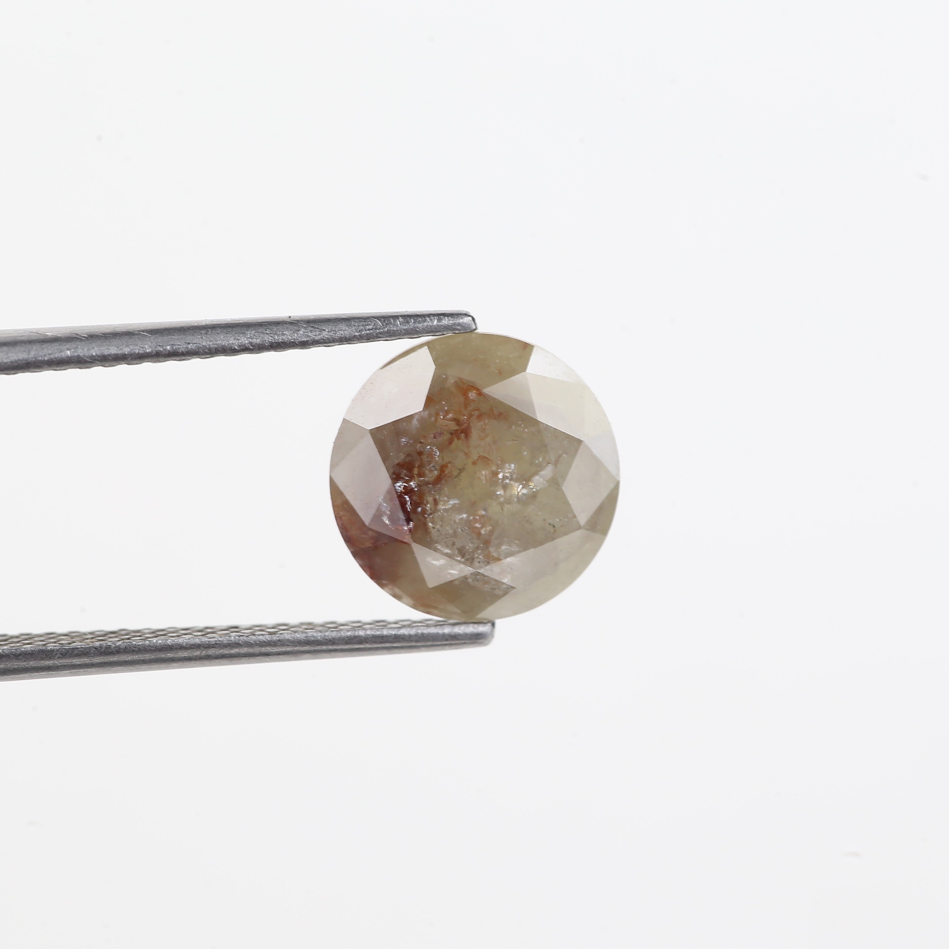 3 Carat Salt and Pepper Diamond Round Brown Natural Loose Stone 9.5 MM