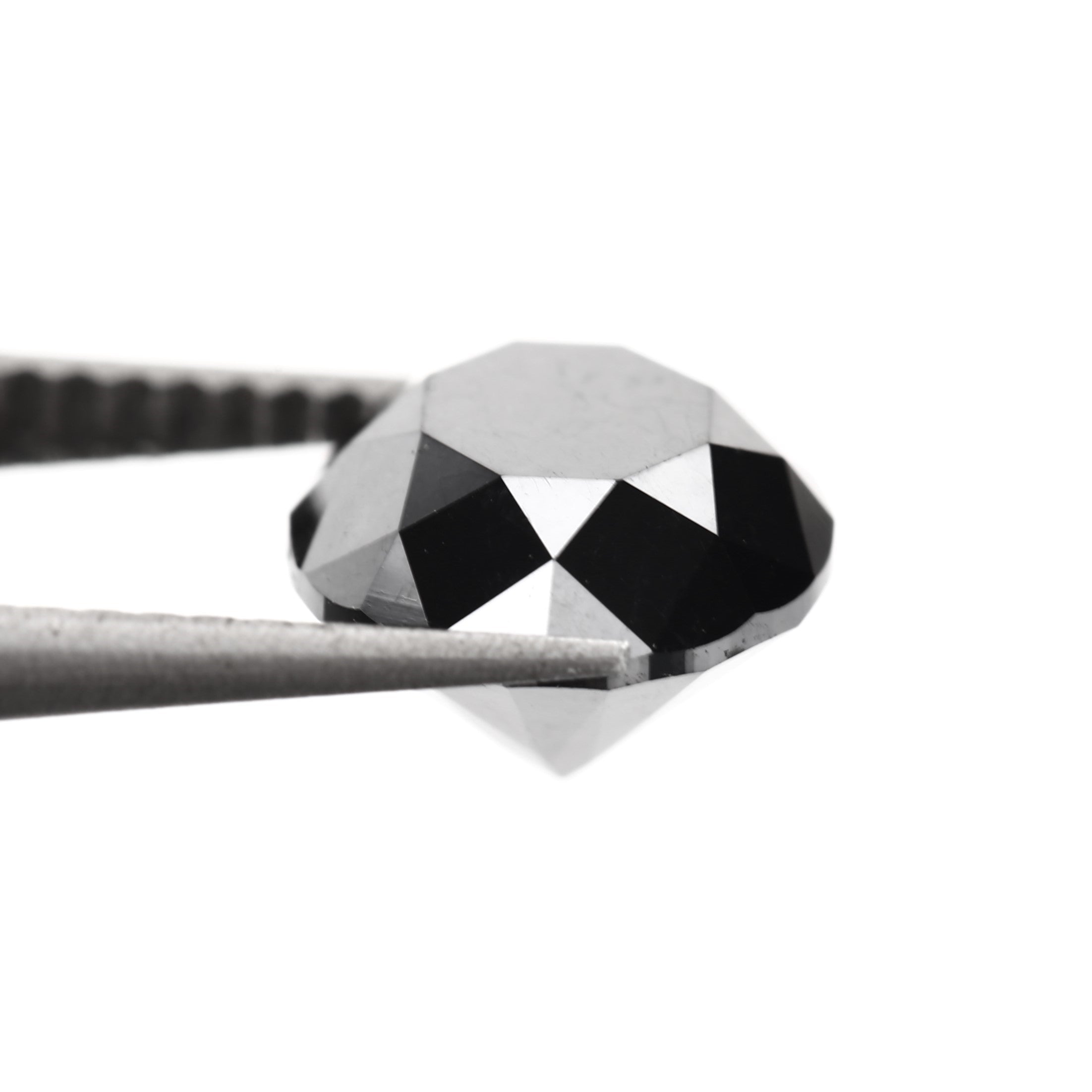 fancy round natural black diamond