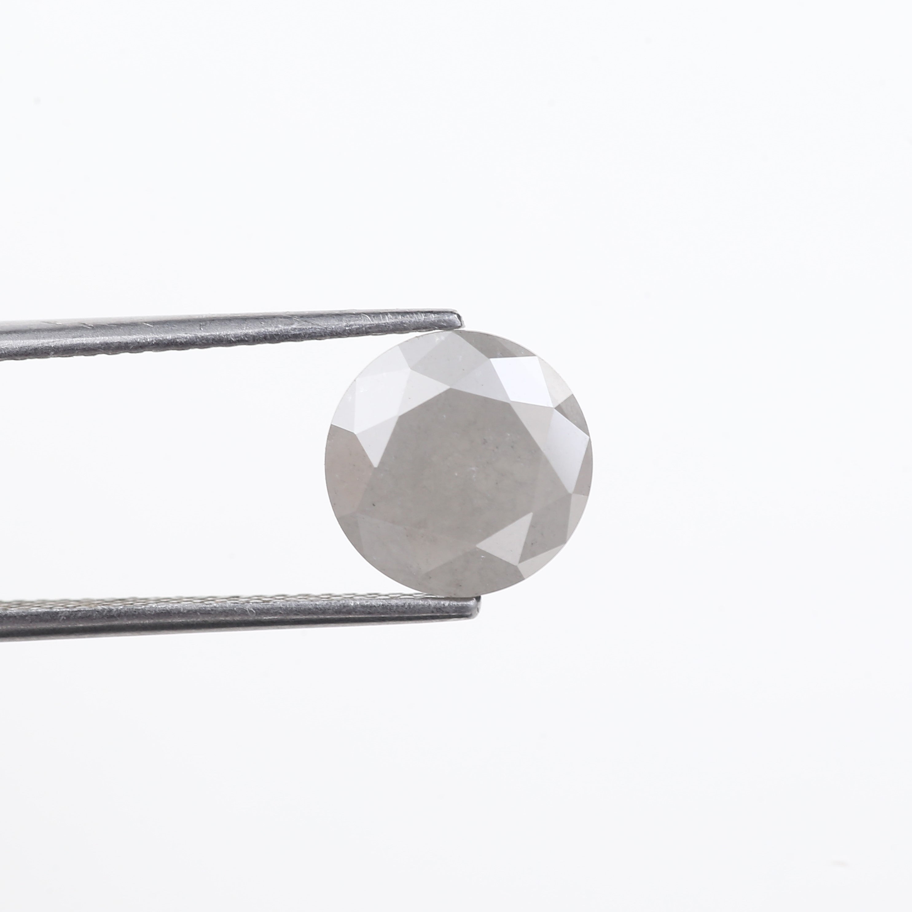 2.80 Carat Fancy Gray Round Brilliant Cut Salt and Pepper Diamond 9.30 MM