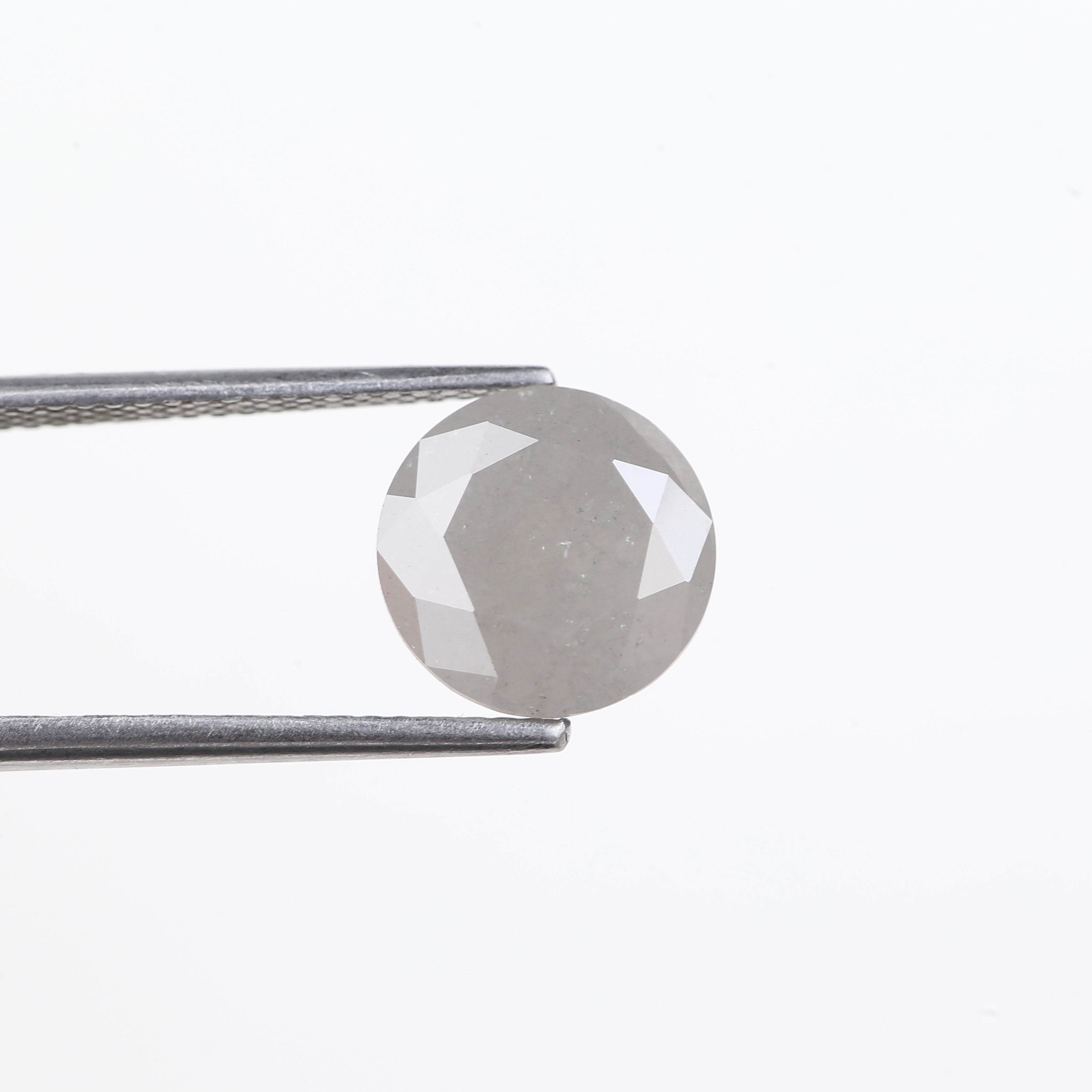 2.80 Carat Fancy Gray Round Brilliant Cut Salt and Pepper Diamond 9.30 MM