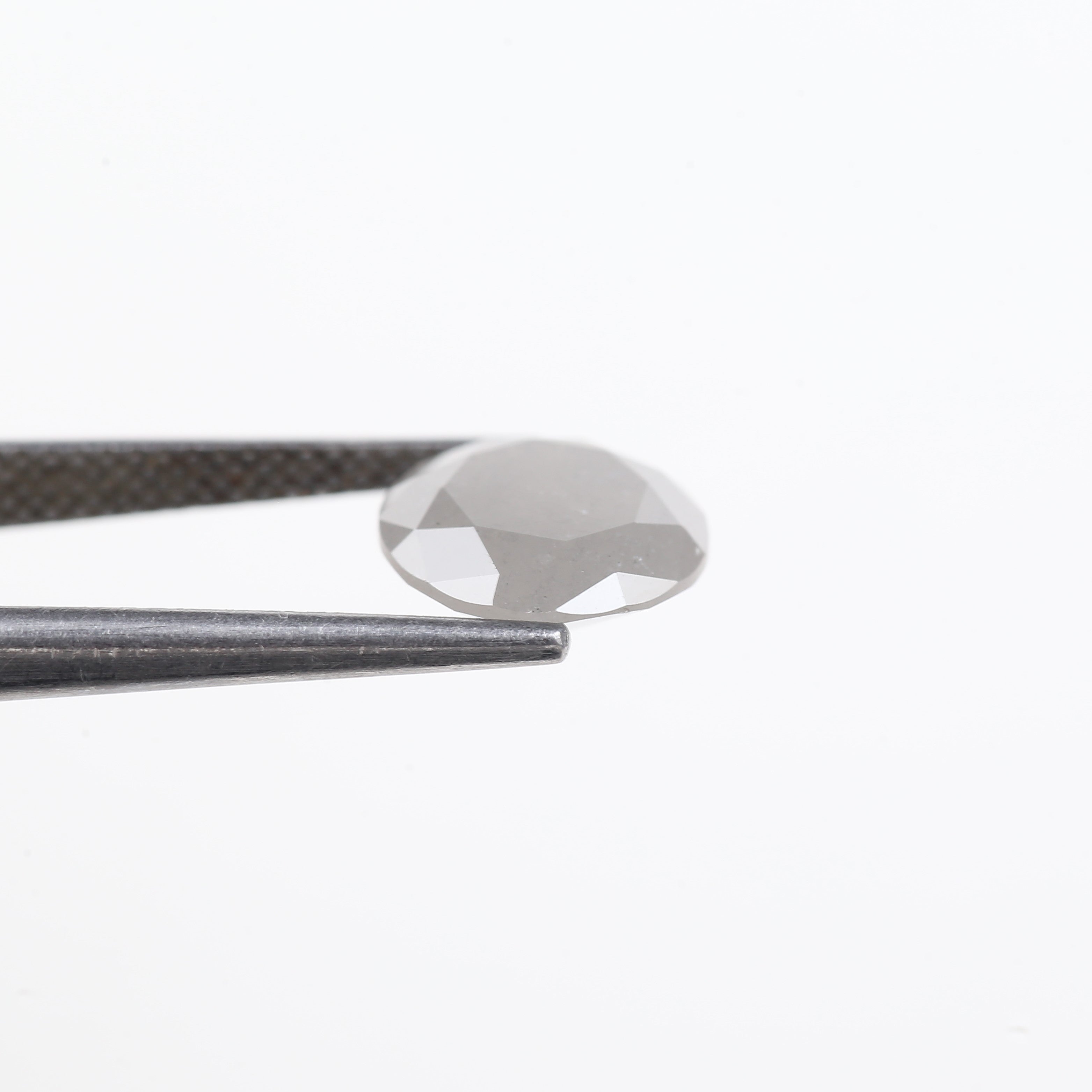 2.80 Carat Fancy Gray Round Brilliant Cut Salt and Pepper Diamond 9.30 MM