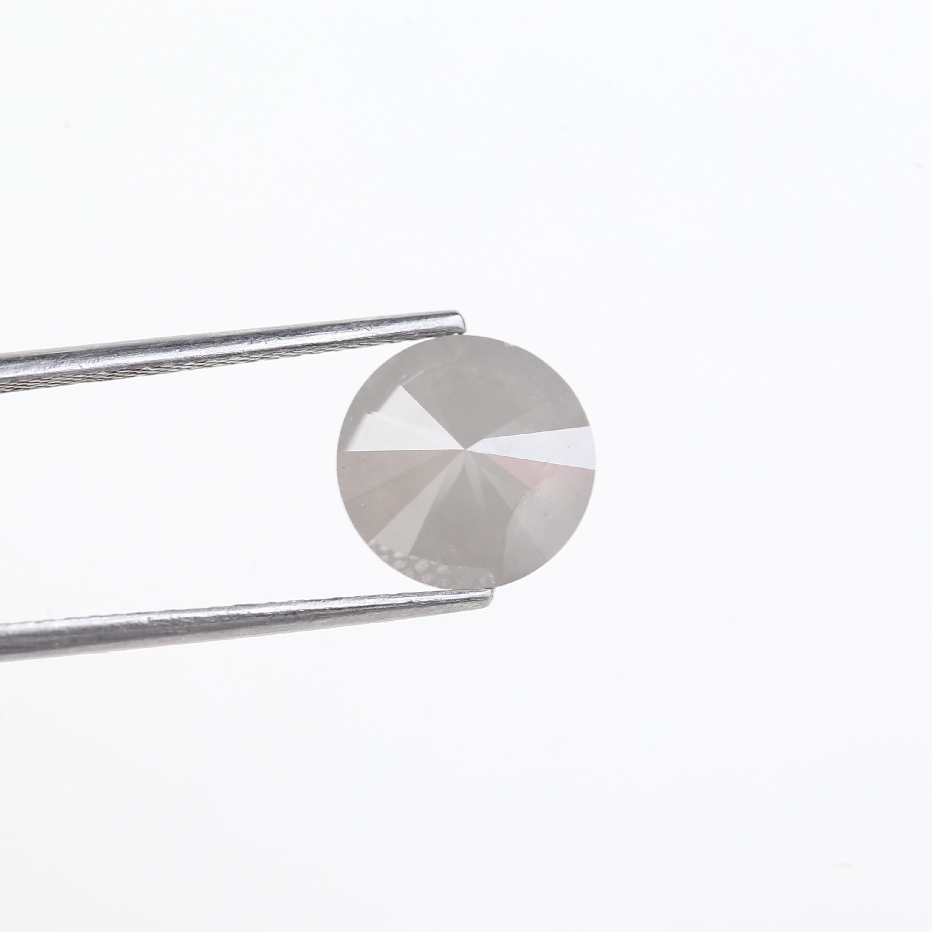 2.80 Carat Fancy Gray Round Brilliant Cut Salt and Pepper Diamond 9.30 MM