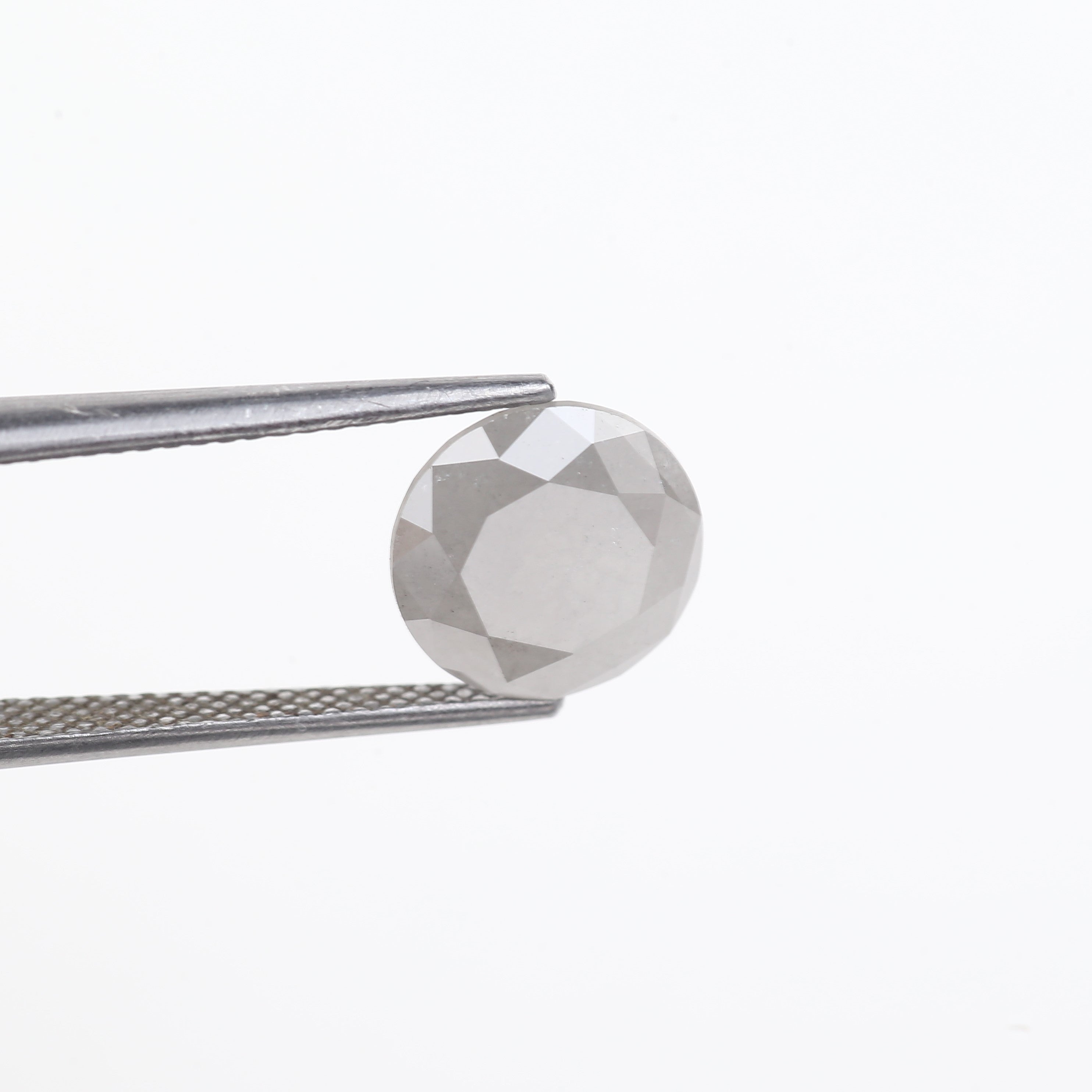 2.80 Carat Fancy Gray Round Brilliant Cut Salt and Pepper Diamond 9.30 MM