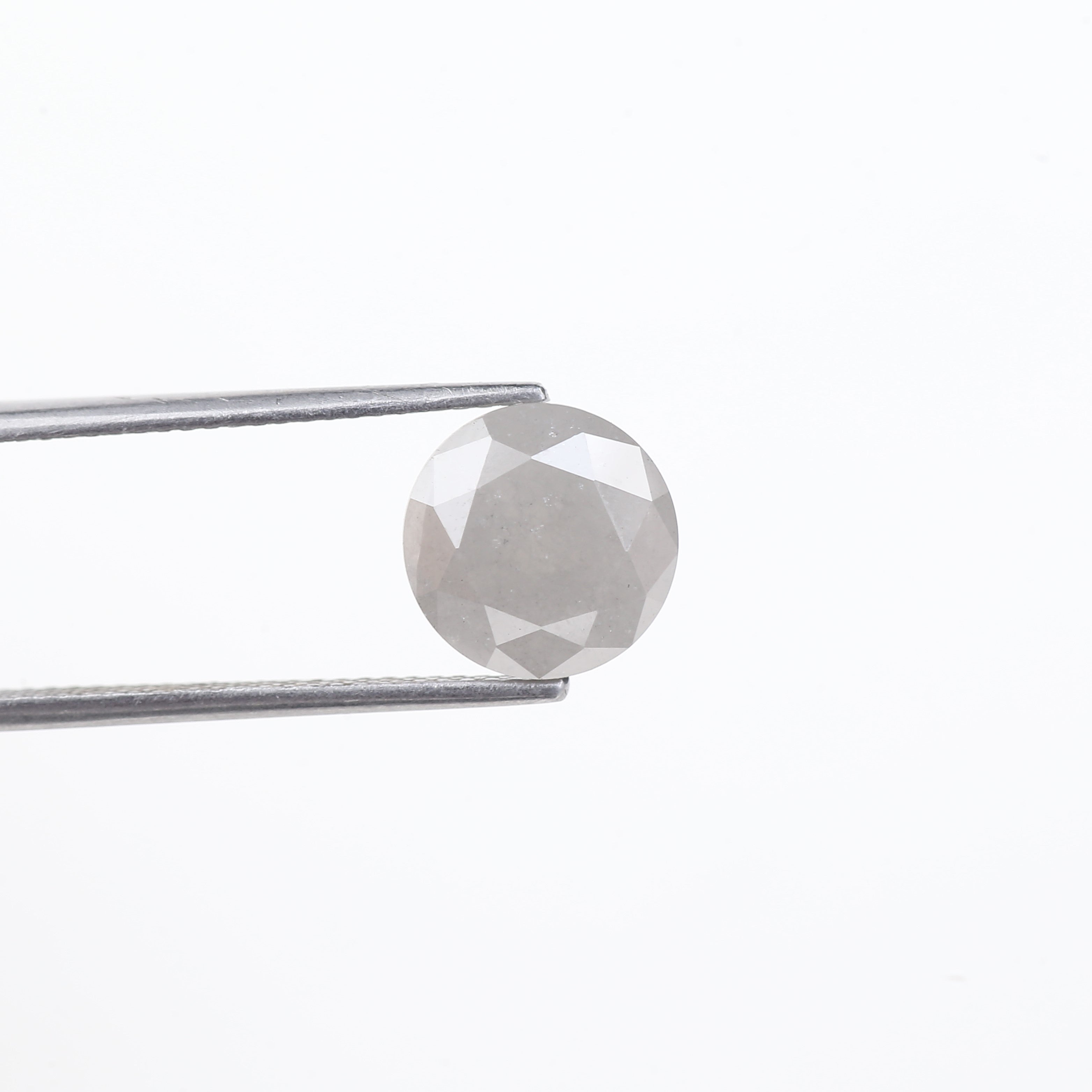 2.80 Carat Fancy Gray Round Brilliant Cut Salt and Pepper Diamond 9.30 MM