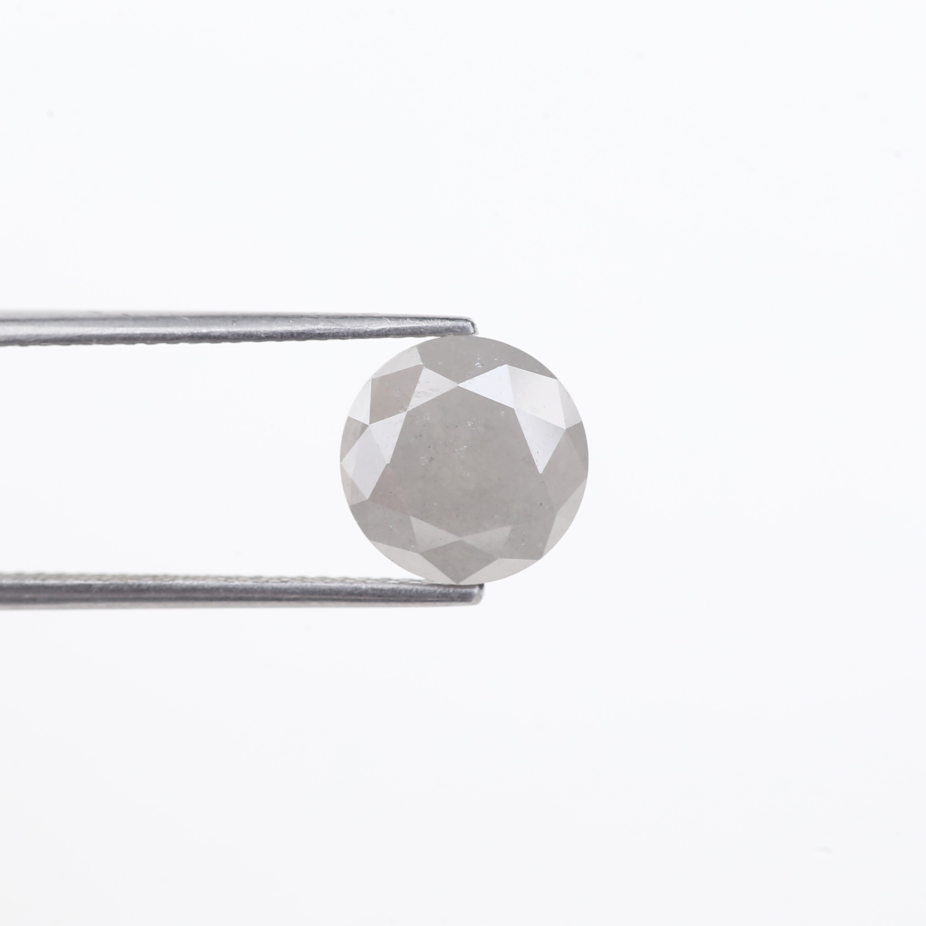 2.80 Carat Fancy Gray Round Brilliant Cut Salt and Pepper Diamond 9.30 MM